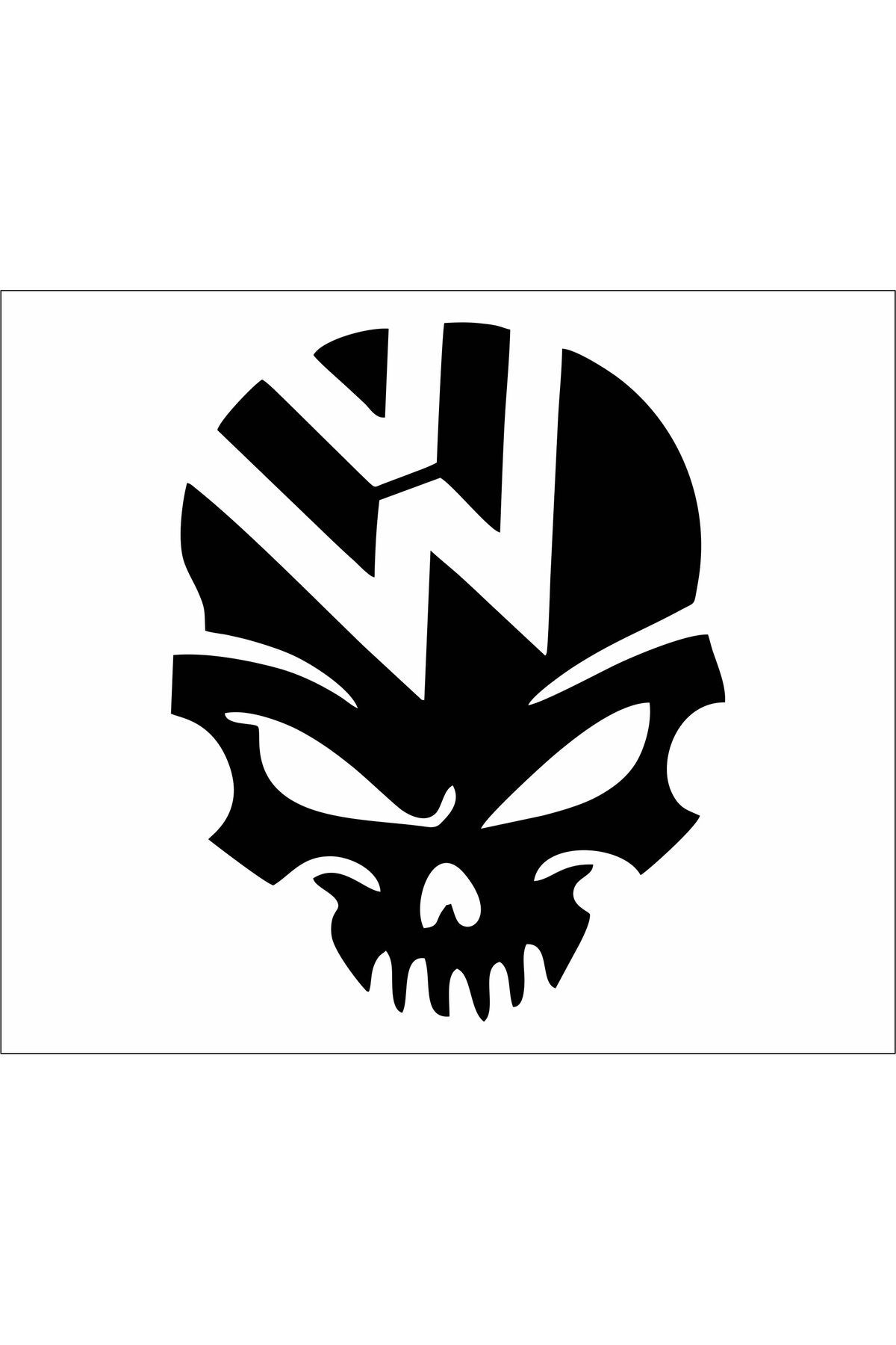 RVT Design Volkswagen Kuru Kafa Skull Sticker