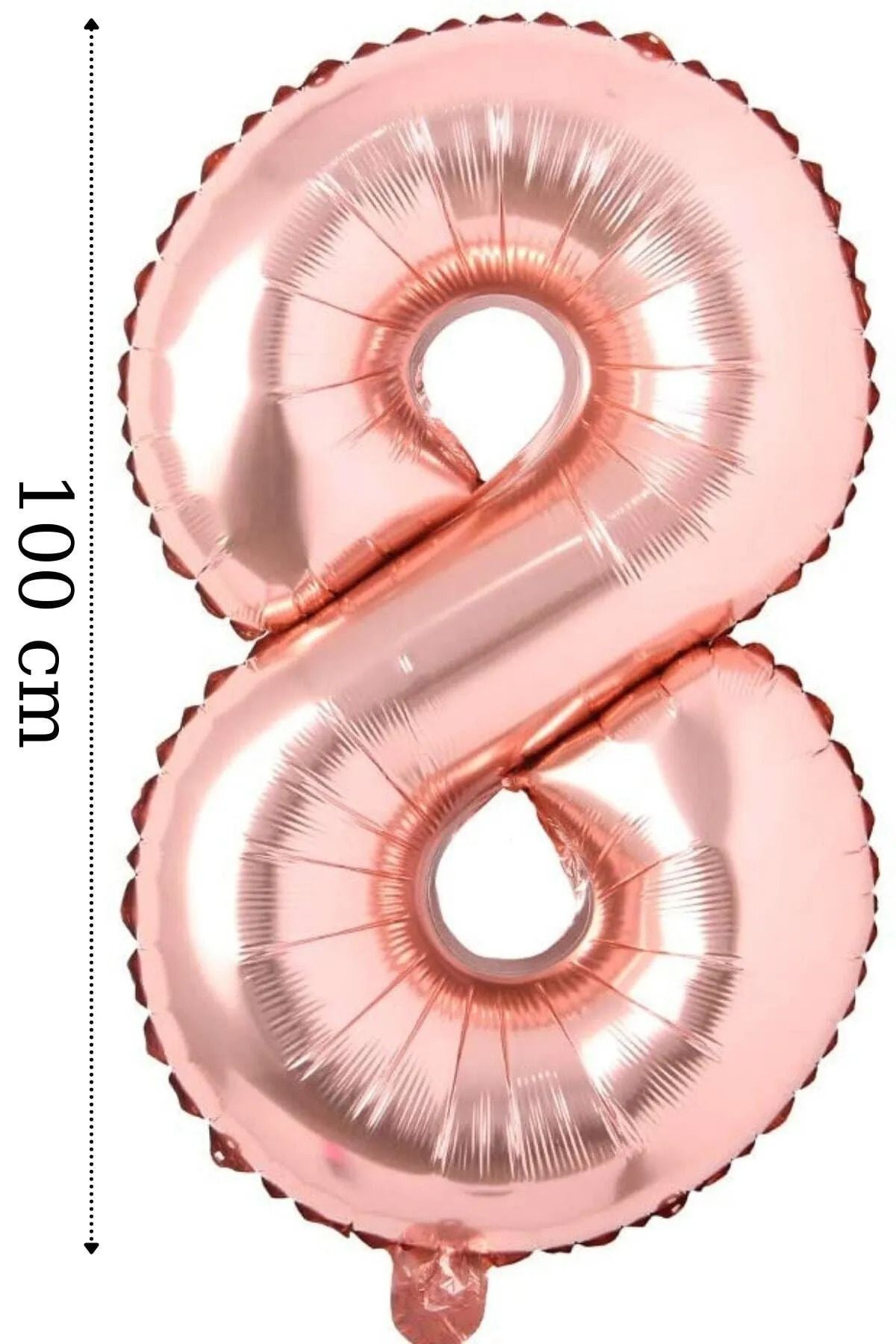 EA HOME Folyo Balon 8 Rakamı Helyum Balon 100 Cm Rose Renk - 8 Yaş Balonu - 8 Yaş Balon -8 Rakam Balon
