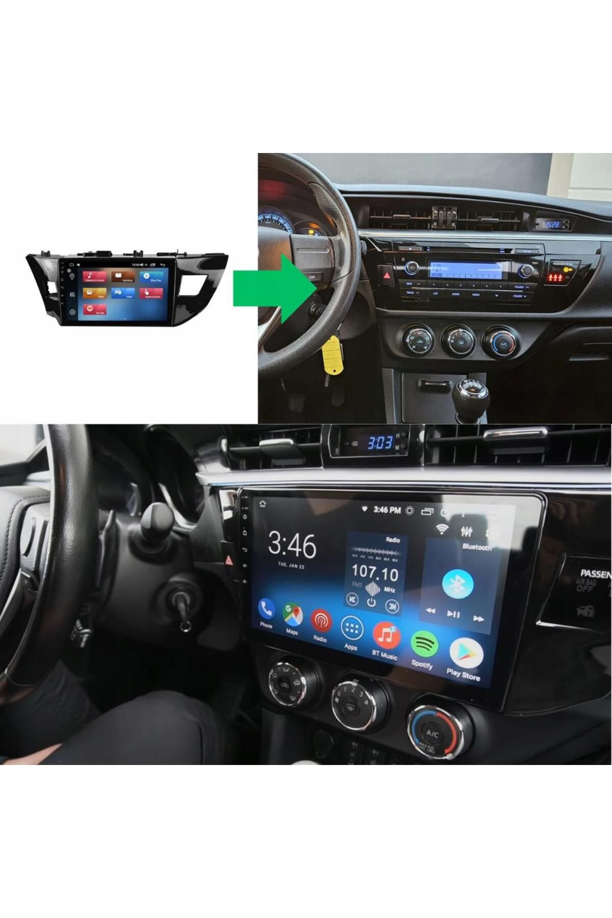 Blueway Toyota Corolla Android Multimedya Sistemi 4-32 Blueway (2013-2016)