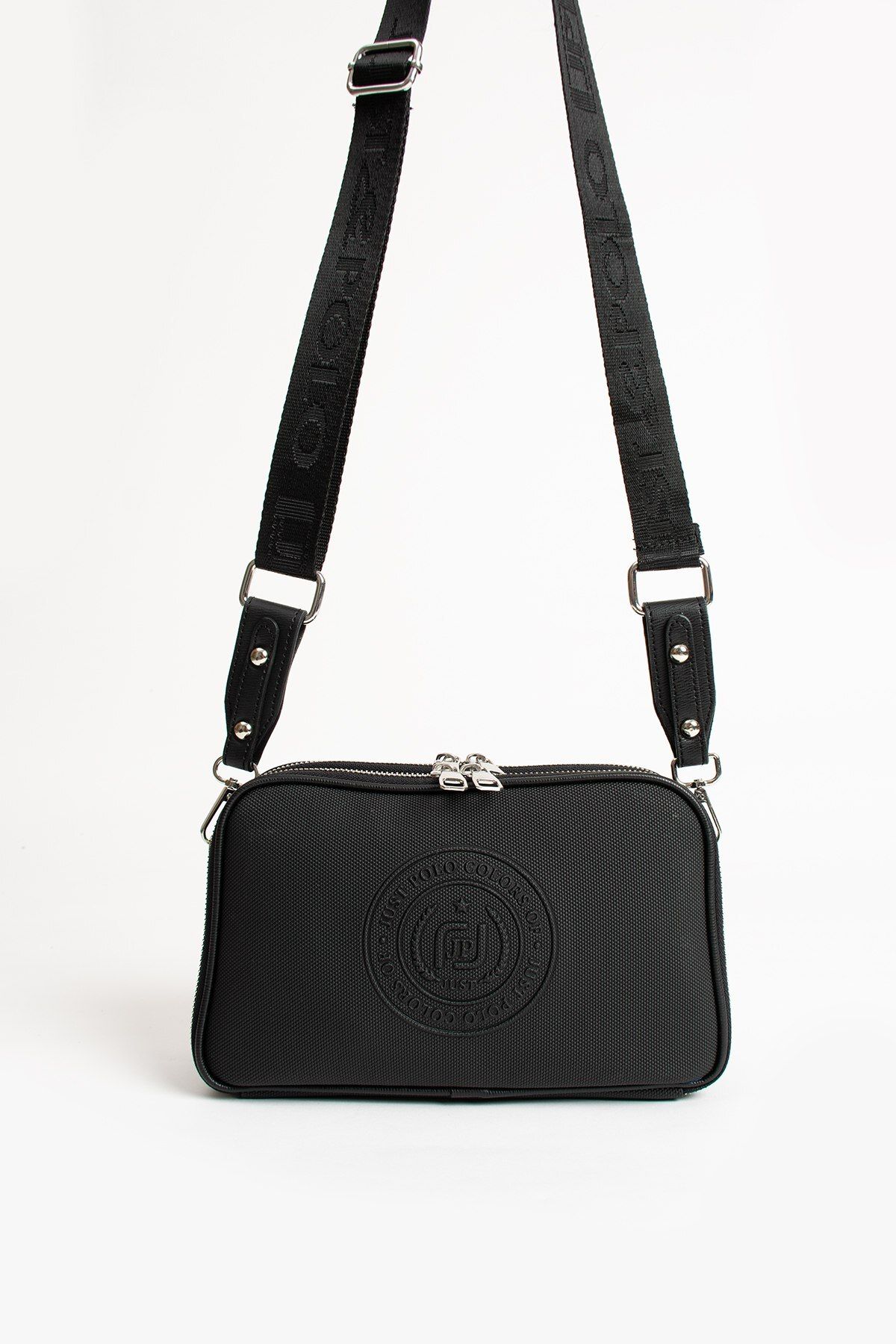 Just Polo Bonnie 6000 LK Suni Deri Marka Baskılı 5 Bölmeli Kadın Postacı Ve Omuz Çantası (Ebat:26x16 Cm)