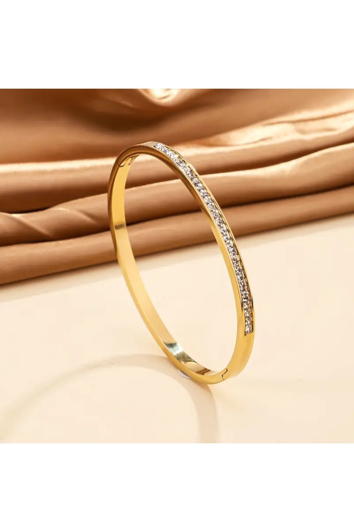 WOMEN'S HEART PASLANMAZ ÇELİK ZİRKON TAŞLI BİLEKLİK