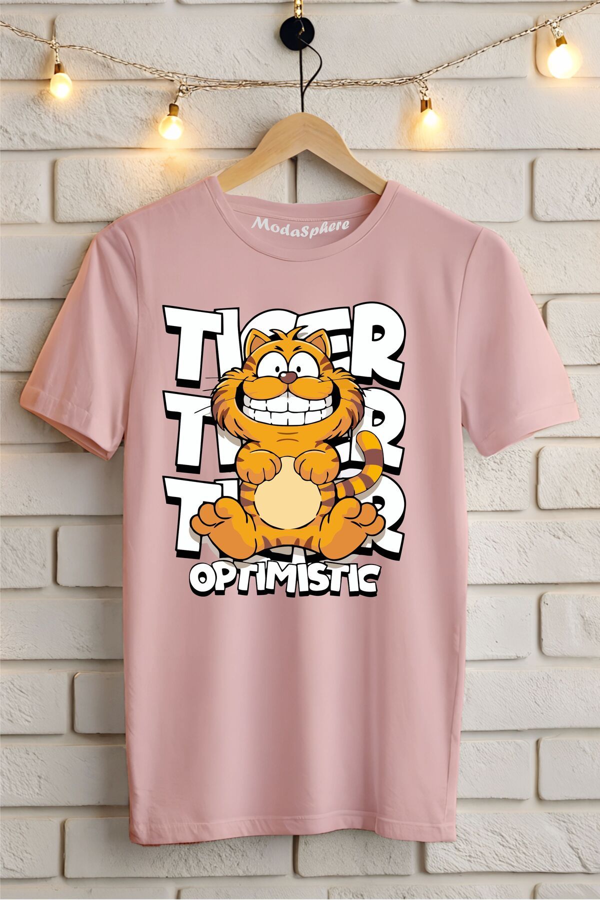 ModaSphere Tiger Baskılı Unisex Oversize Tişört