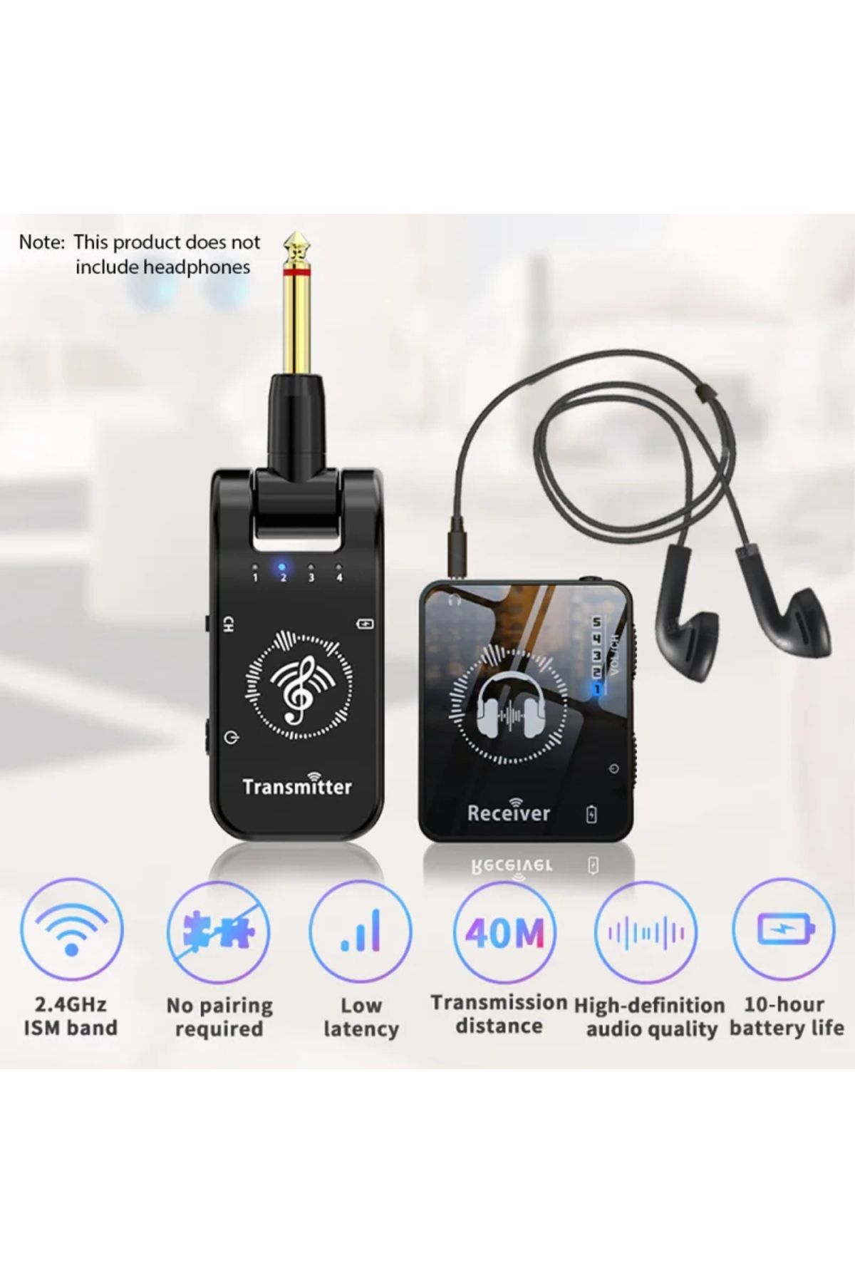 Choice-Wireless IEM System Transmitter Receiver 2.4GHz ISM Band Wireless Ear Monitor Automatic Pairing P... 4
