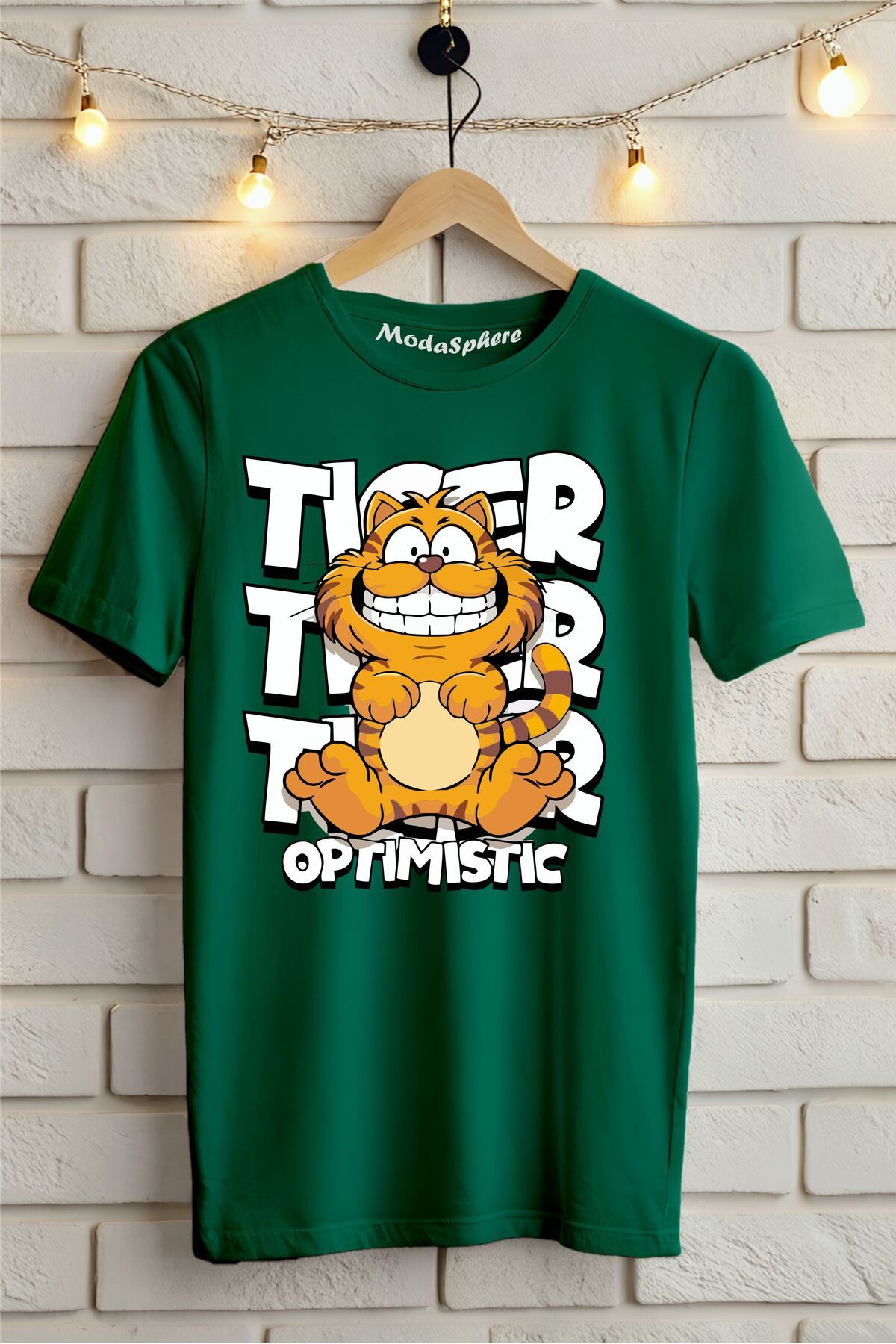 ModaSphere Tiger Baskılı Unisex Oversize Tişört