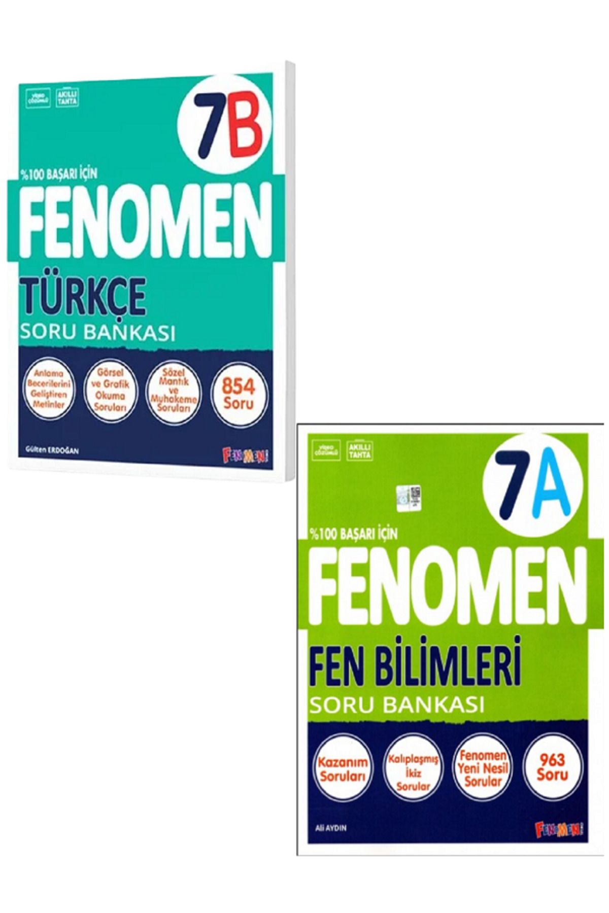 Evrensel İletişim Yayınları 7.Sınıf Fenomen 7B Türkçe Soru Bankası + 7.Sınıf Fenomen 7A Fen Bilimleri Soru Bankası / 2 KİTAP SET