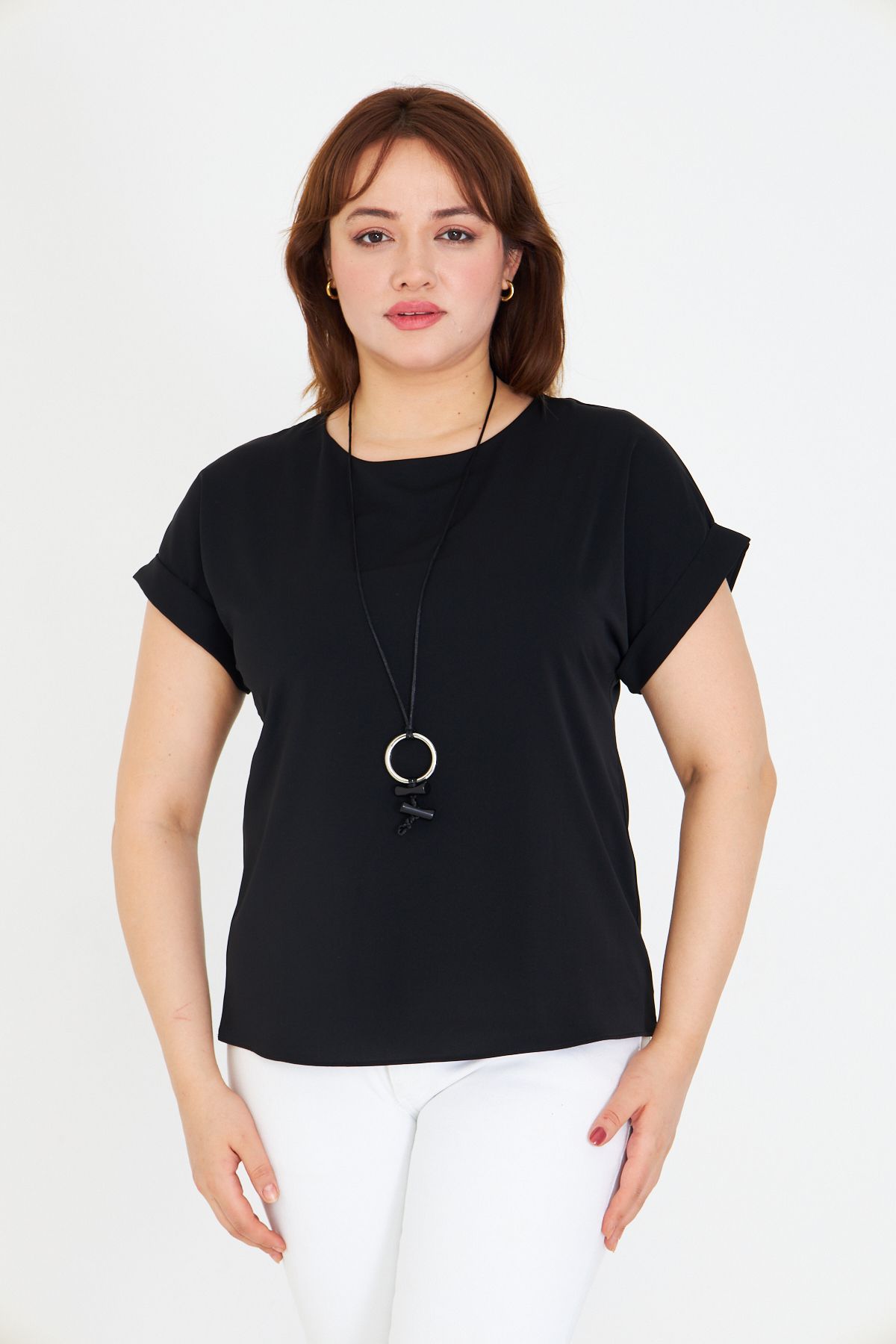 UNIQUE LADY Kadın Modern Kolyeli Basic Bluz | Minimal ve Zarif Stil