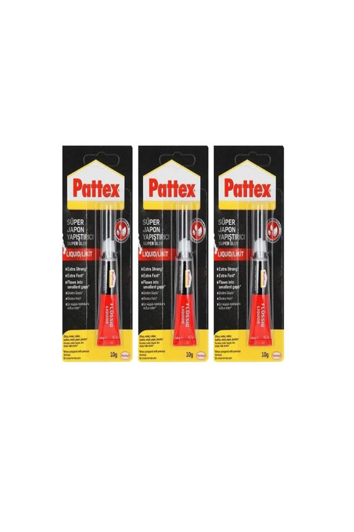 Pattex SÜPER JAPON YAPIŞTIRICI 10G BLİSTER 3 ADET