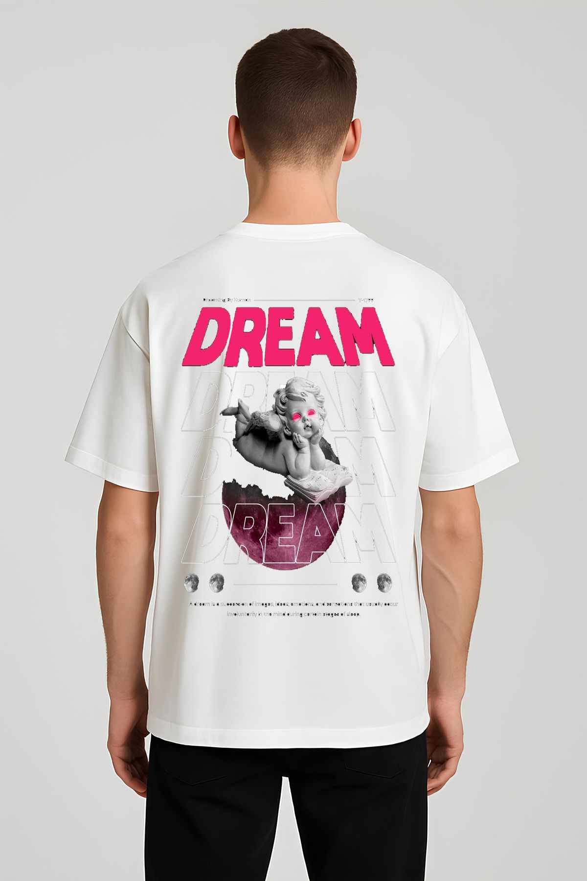 MODA Unisex Oversize Kalıp Dream Baskılı T-Shirt