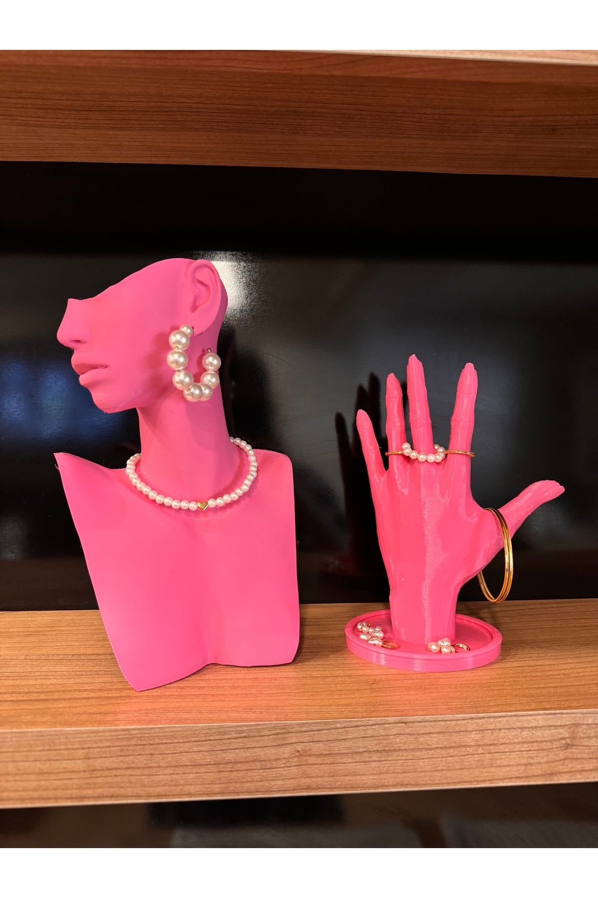 teknotrust Şık 25 cm orta boy takı teşhir standı 2'li set, dekoratif ve kullanışlı.
