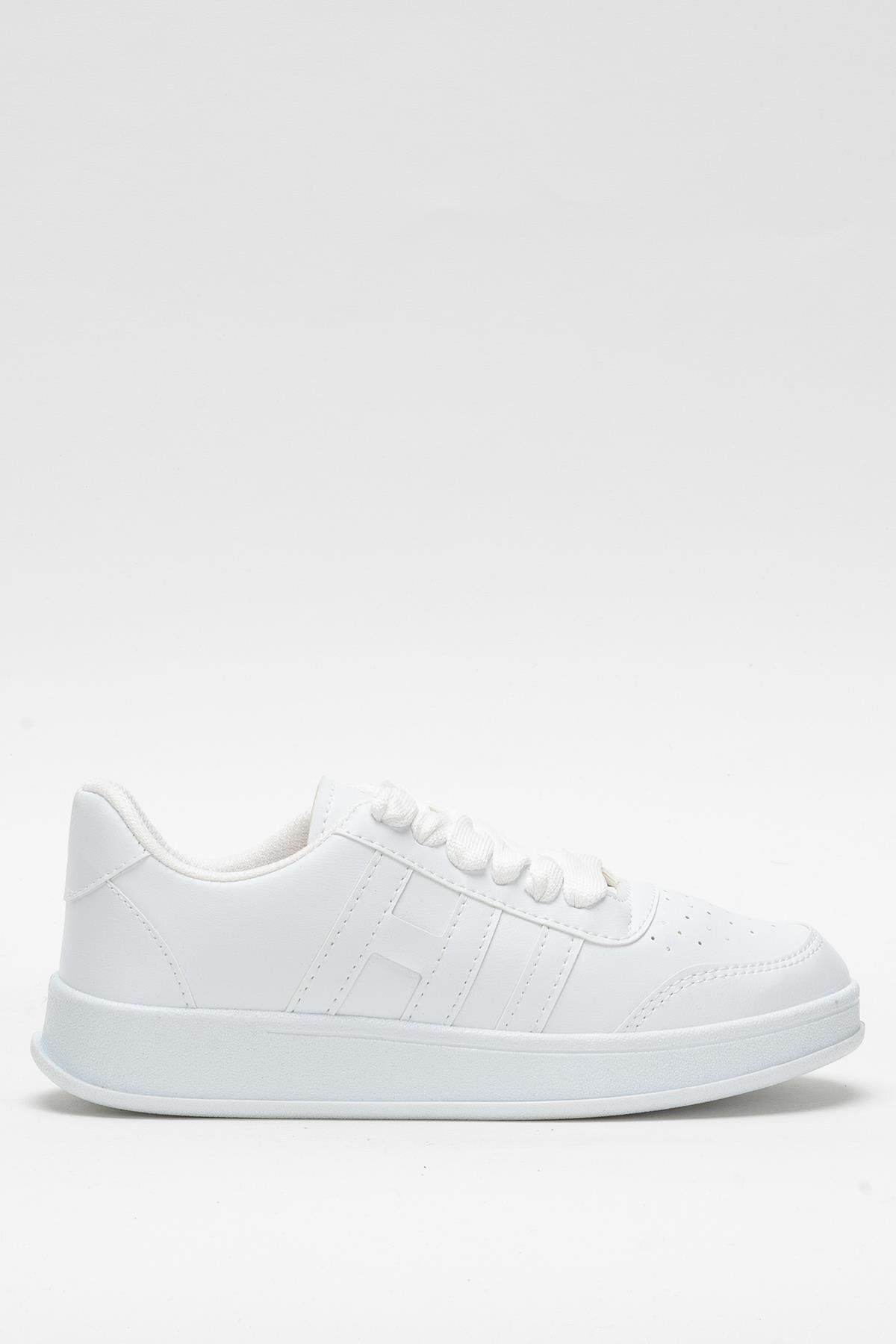 Liger Unisex Spor Sneaker Ayakkabı BEYAZ