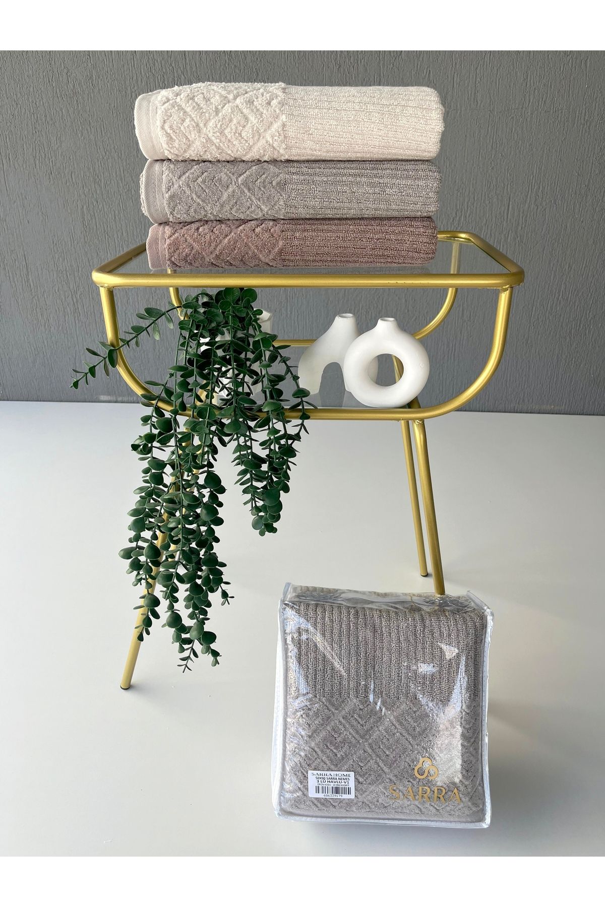 sarra 50x90 NEMES 3'LÜ HAVLU V1