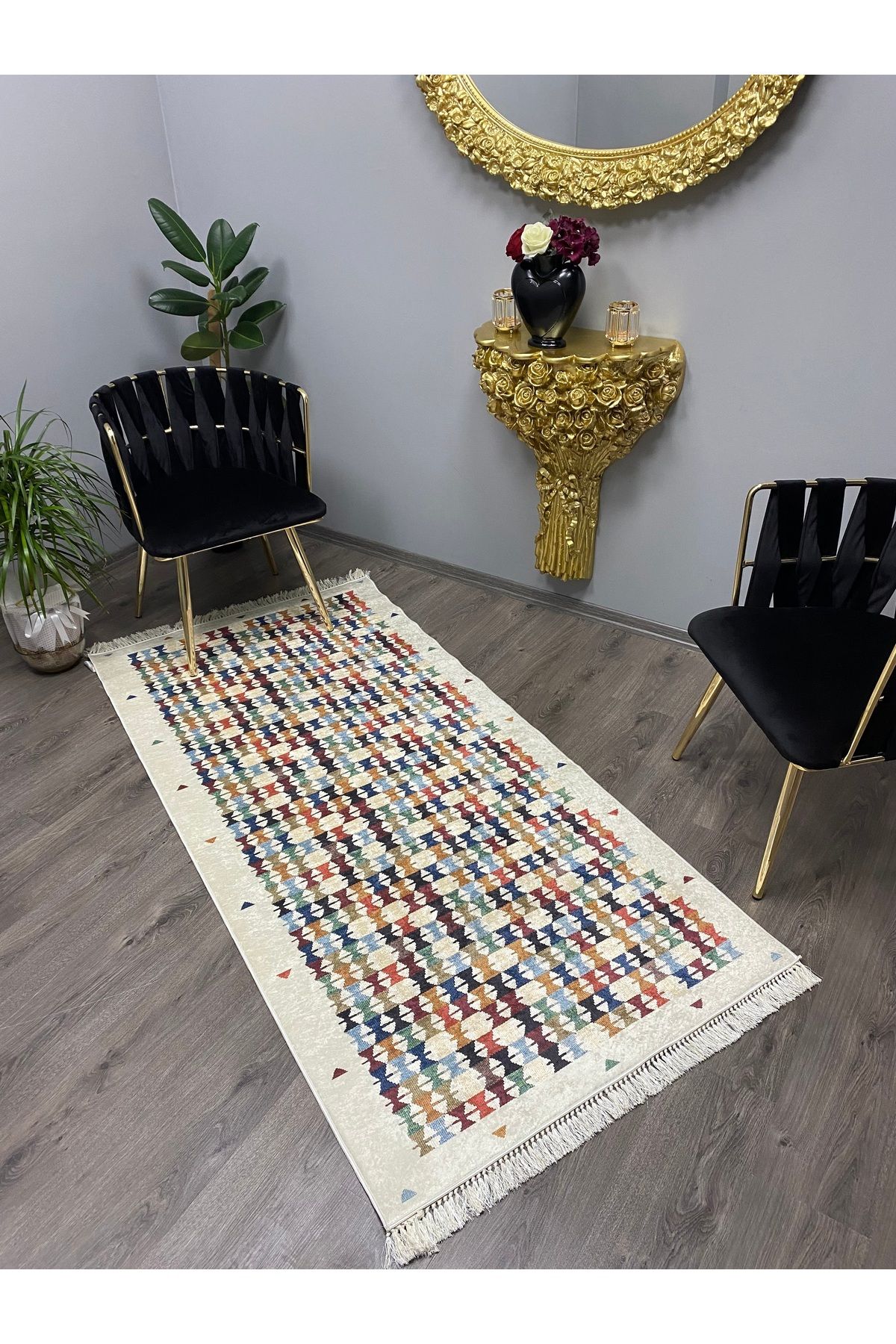 Monisso MONİSSO HALI Kilim Kaymaz Taban, leke Tutmaz, Mutfak Halısı, Salon Halısı ve Yolluk