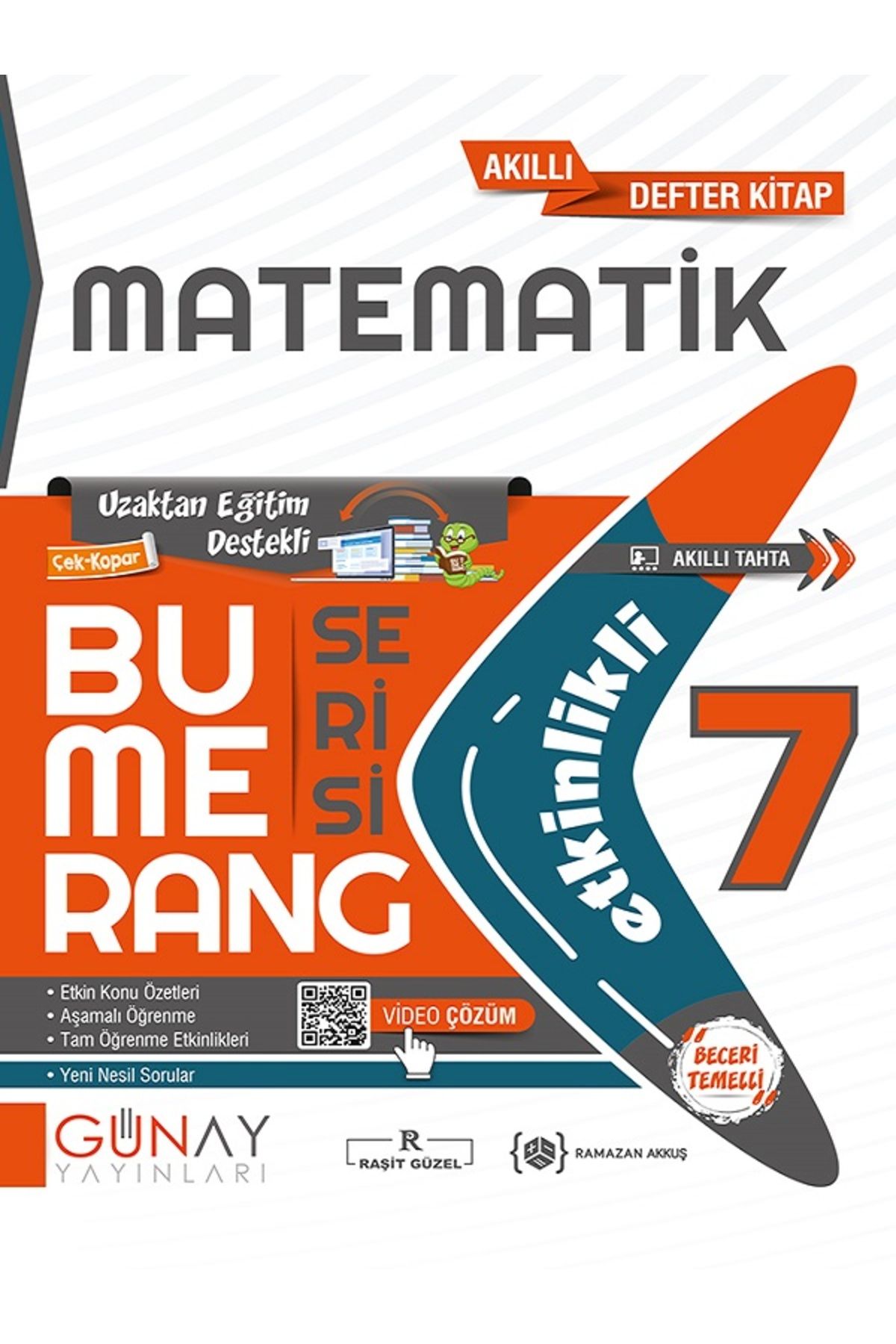 Evrensel İletişim Yayınları 7.Sınıf Günay Bumerang Matematik Akıllı Defter Kitap / Çek Kopar / Uzaktan Eğitim Destekli