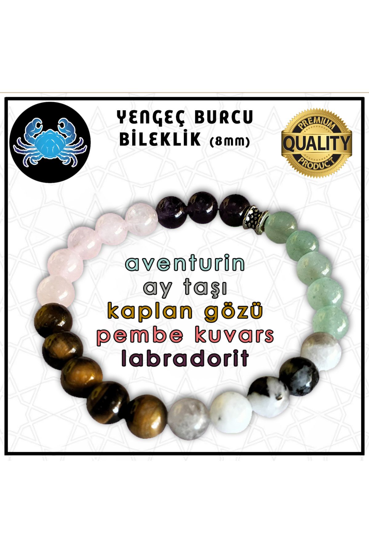 Mabeyn YENGEÇ BURCU BİLEKLİĞİ - 8 MM