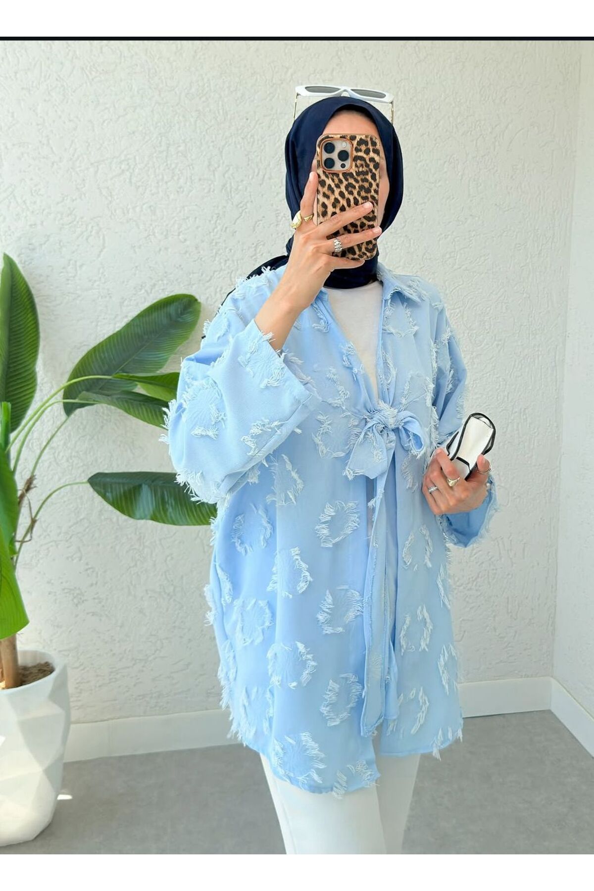 afran collection püskül detaylı uzun kimono