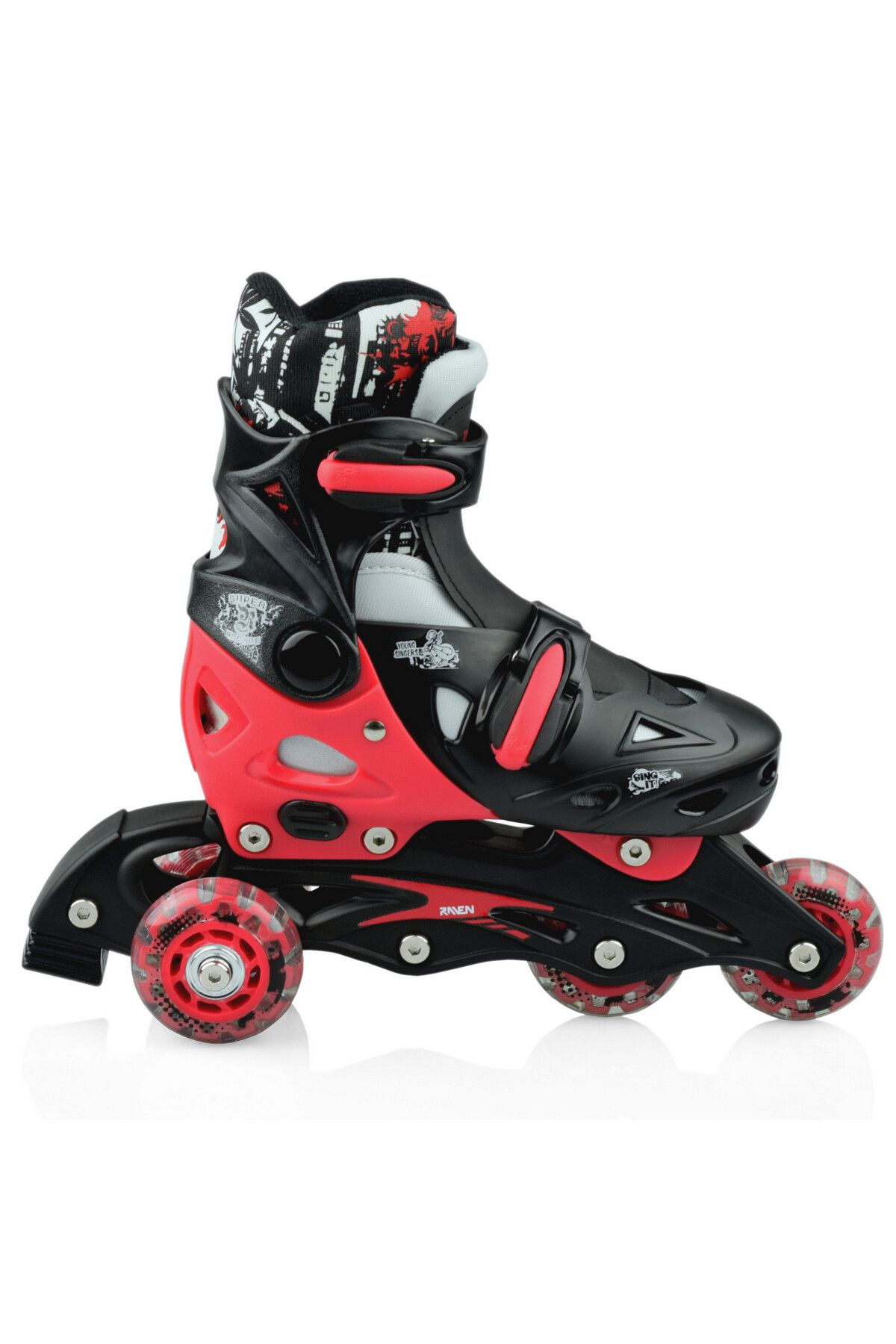 Raven-Role inline 3w1 Raven Singer Black/Red 33-36 (S), pentru copii 5