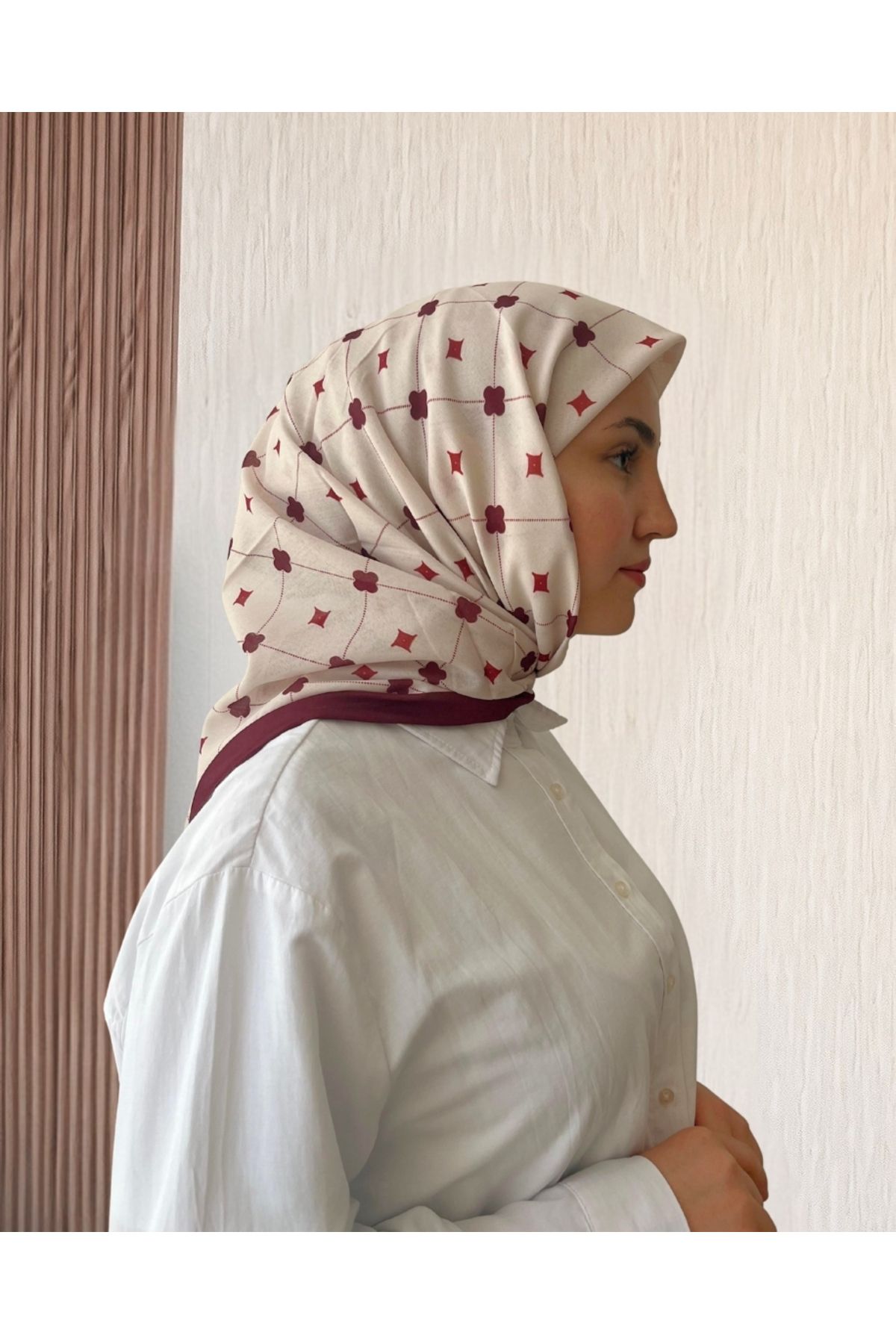 SarQa Scarft Yonca Dama Desen Eşarp