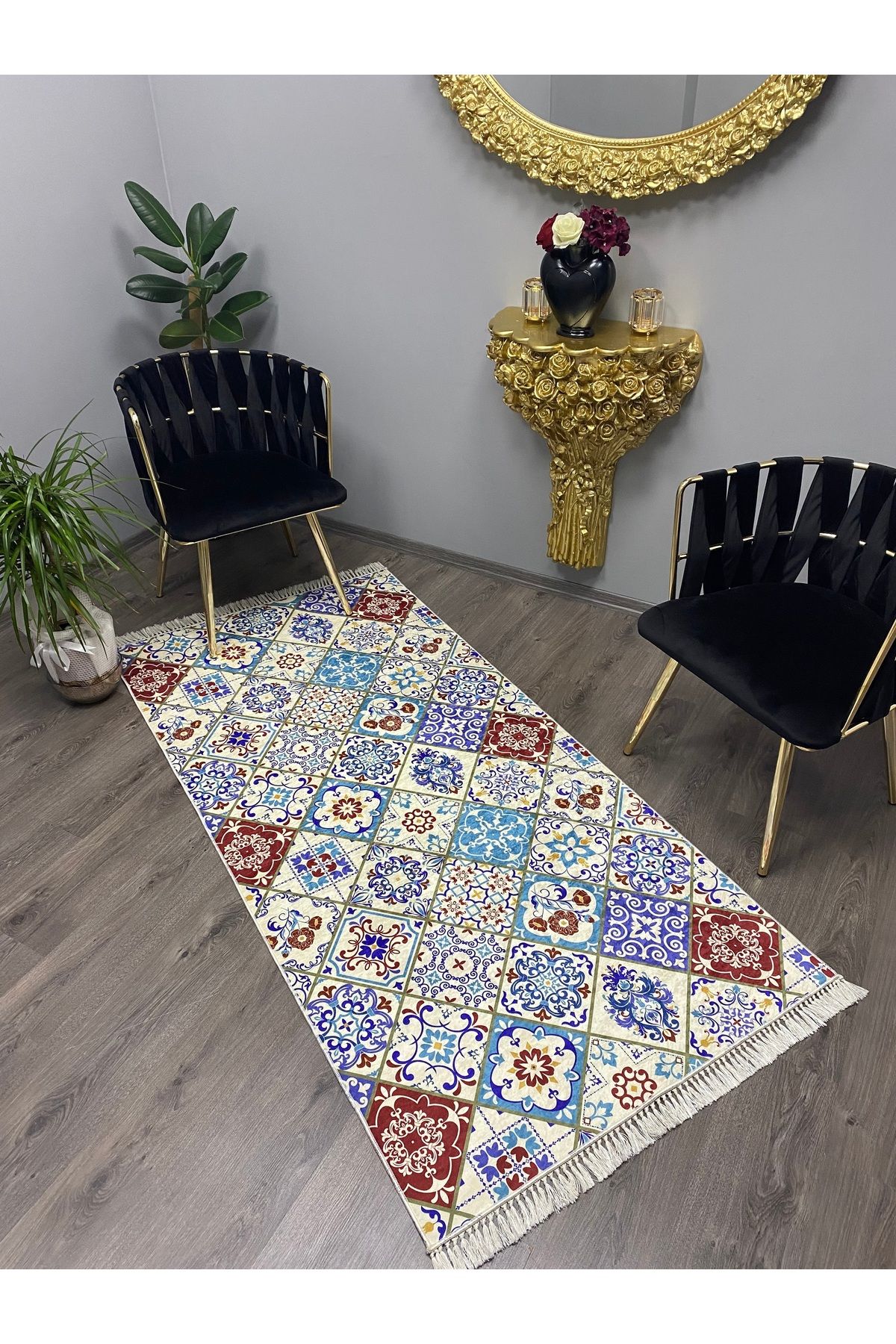 PATRON HALI Çini Kaymaz Taban, leke Tutmaz, Mutfak Halısı, Salon Halısı ve Yolluk