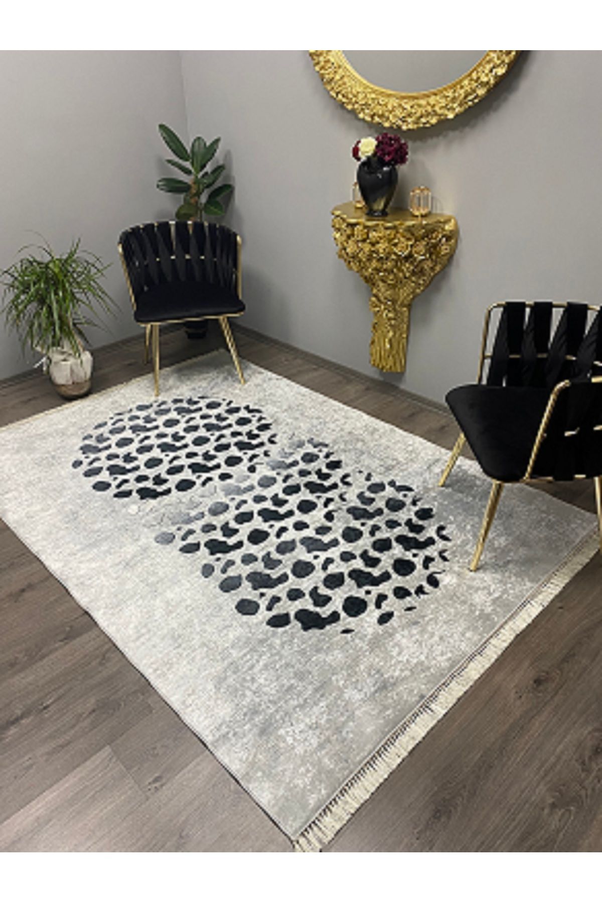 Monisso MONİSSO HALI Verona Gri Kaymaz Taban, leke Tutmaz, Mutfak Halısı, Salon Halısı ve Yolluk