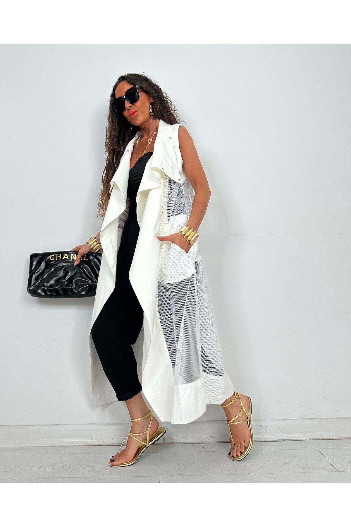 My Sista TWİST YELEK BEYAZ