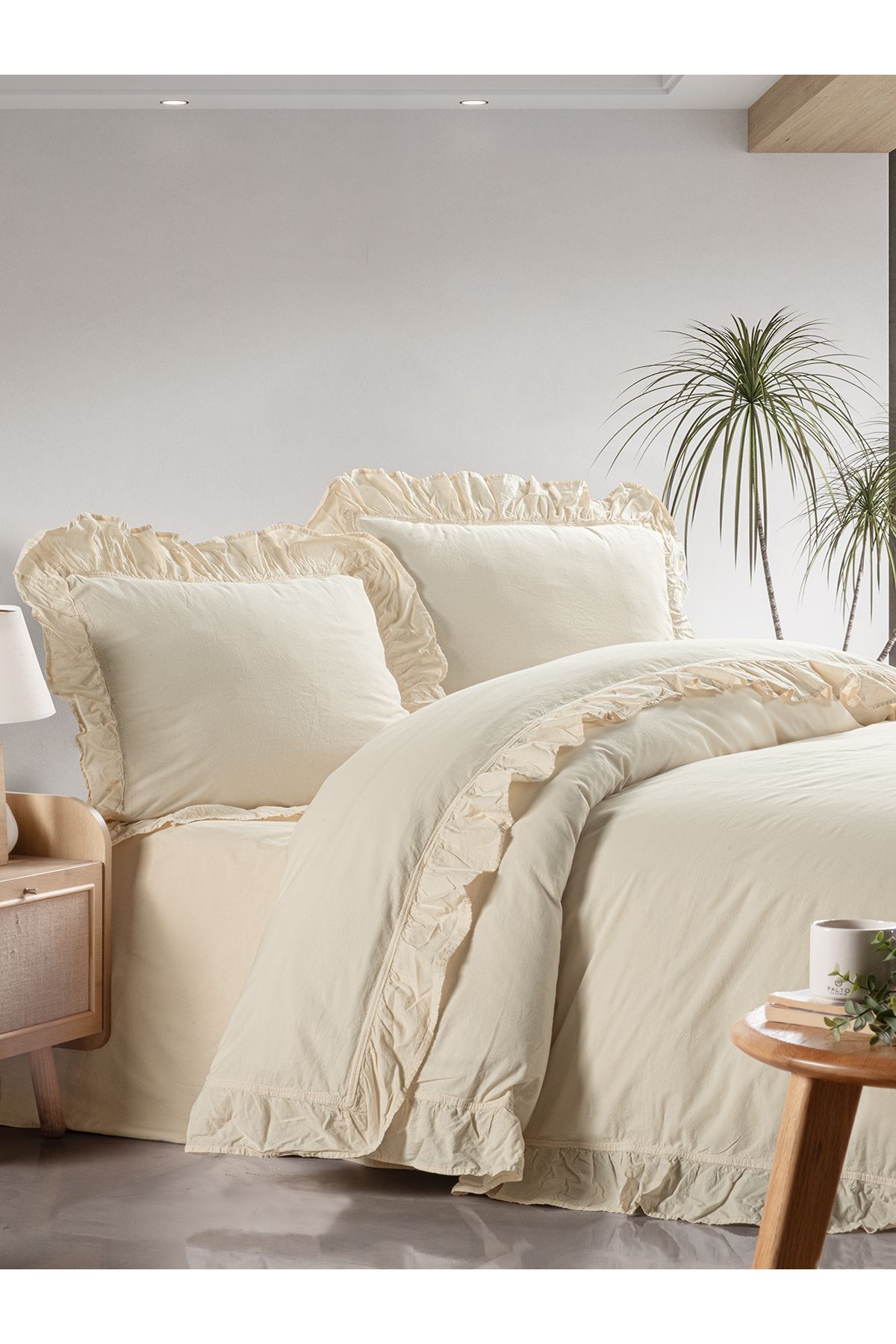 BED LİNE Exclusıve Stonewashed Çift Kişilik Nevresim Takımı Kutulu