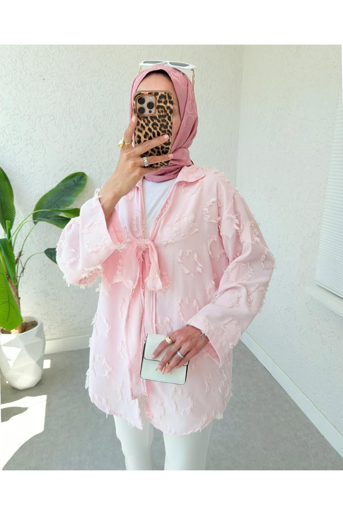 afran collection püskül detaylı uzun kimono