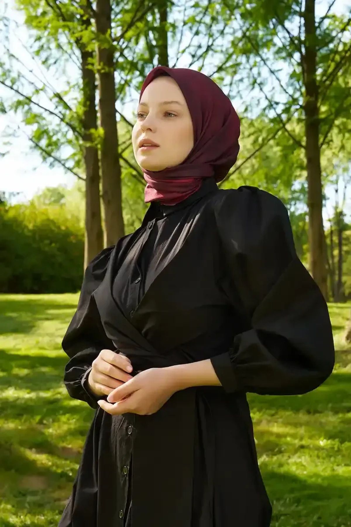 Madame Polo Rustic Batik Desen Eşarp - Kırmızı