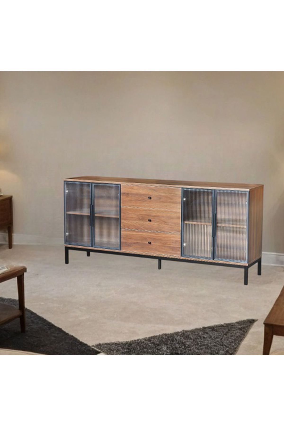 DEC4-Buffet cabinet with an elegant design and distinctive aesthetic touches, 140 cm. 5