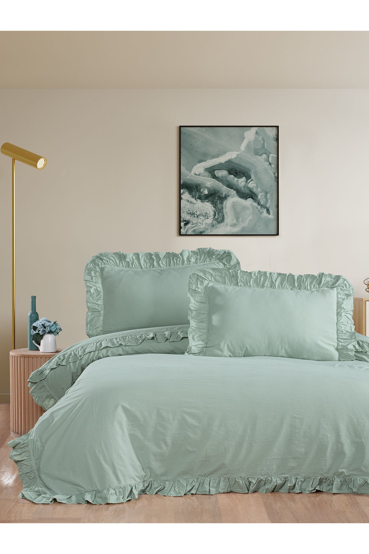BED LİNE Exclusıve Stonewashed Çift Kişilik Nevresim Takımı Kutulu