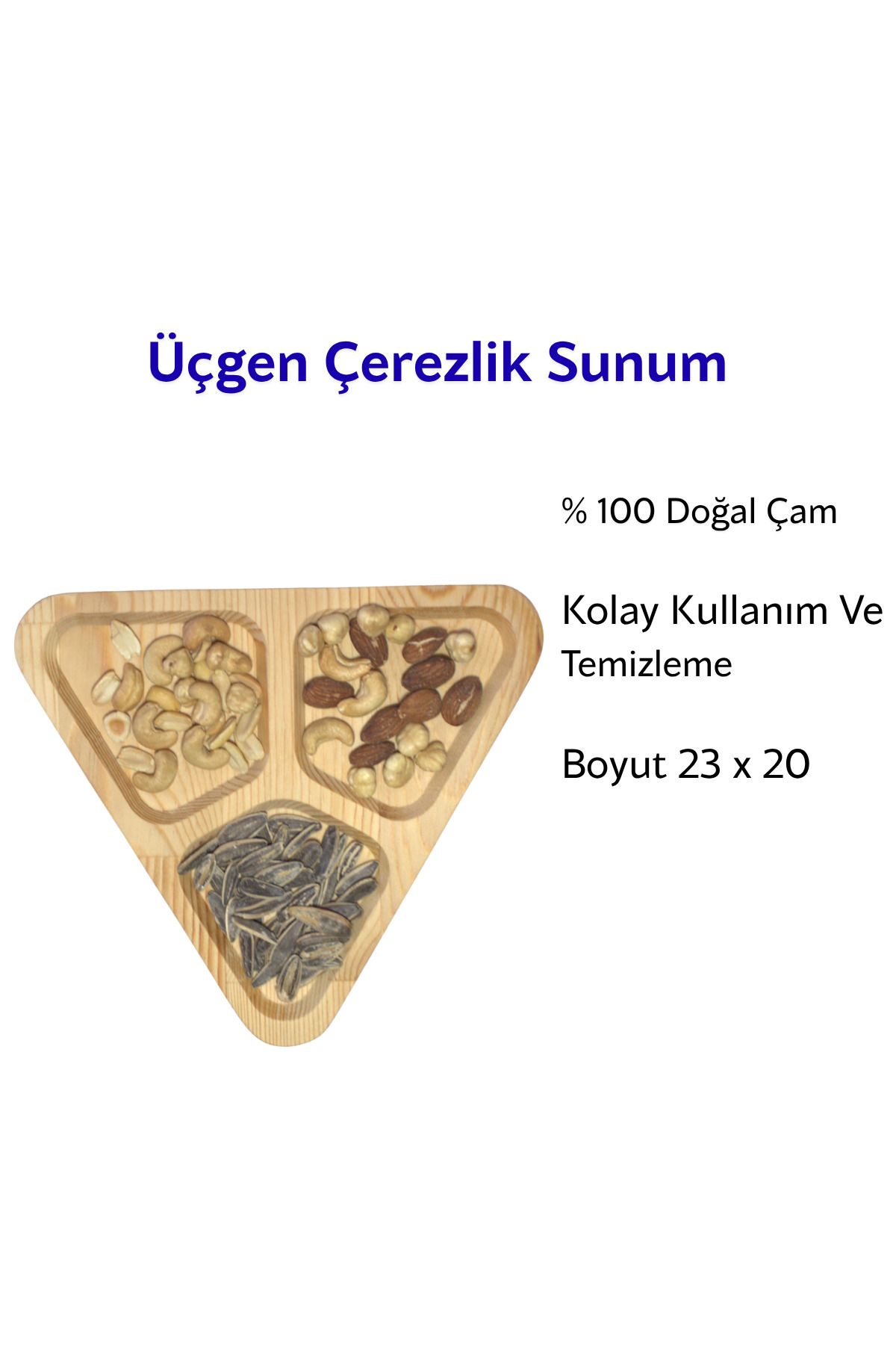 bidunyaahsap Üçgen Çerezlik Sunum Tabağı