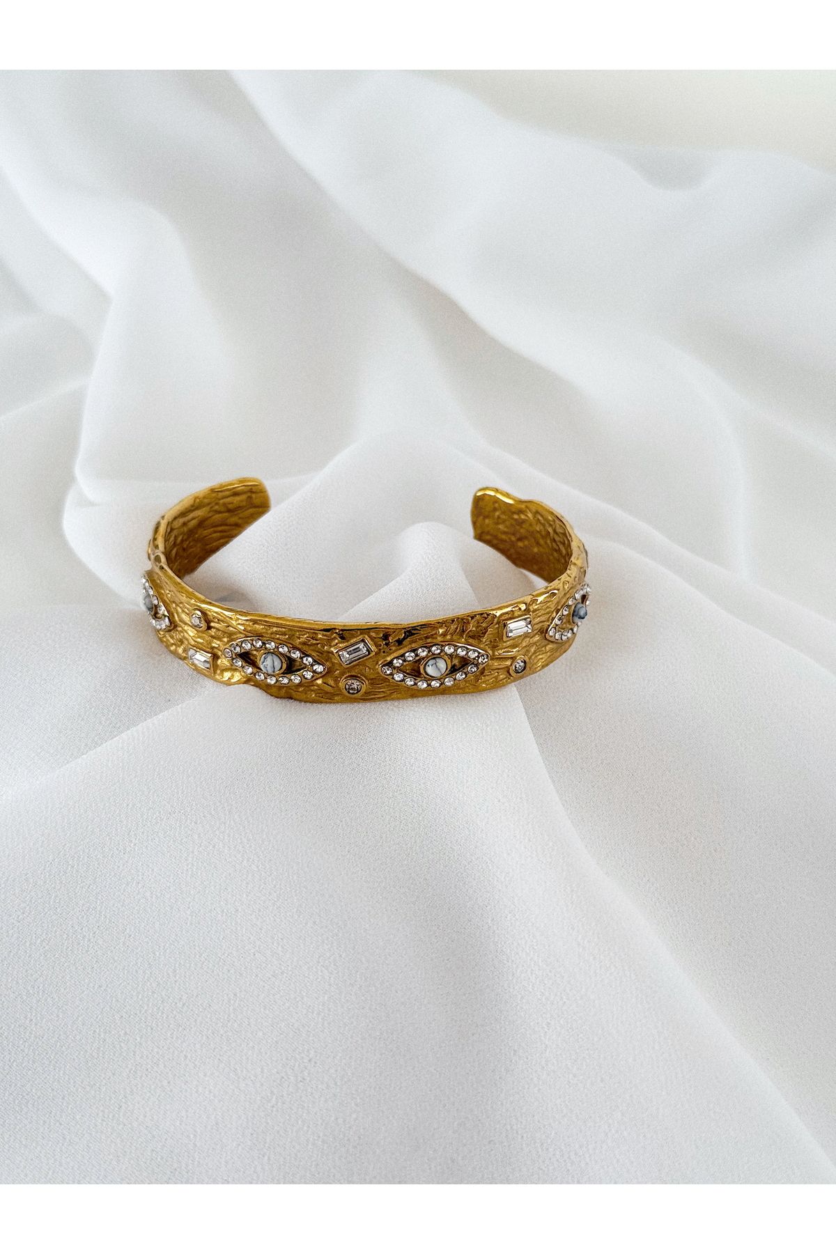 DURUATELİER Göz Model Beyaz Vintage Kelepçe