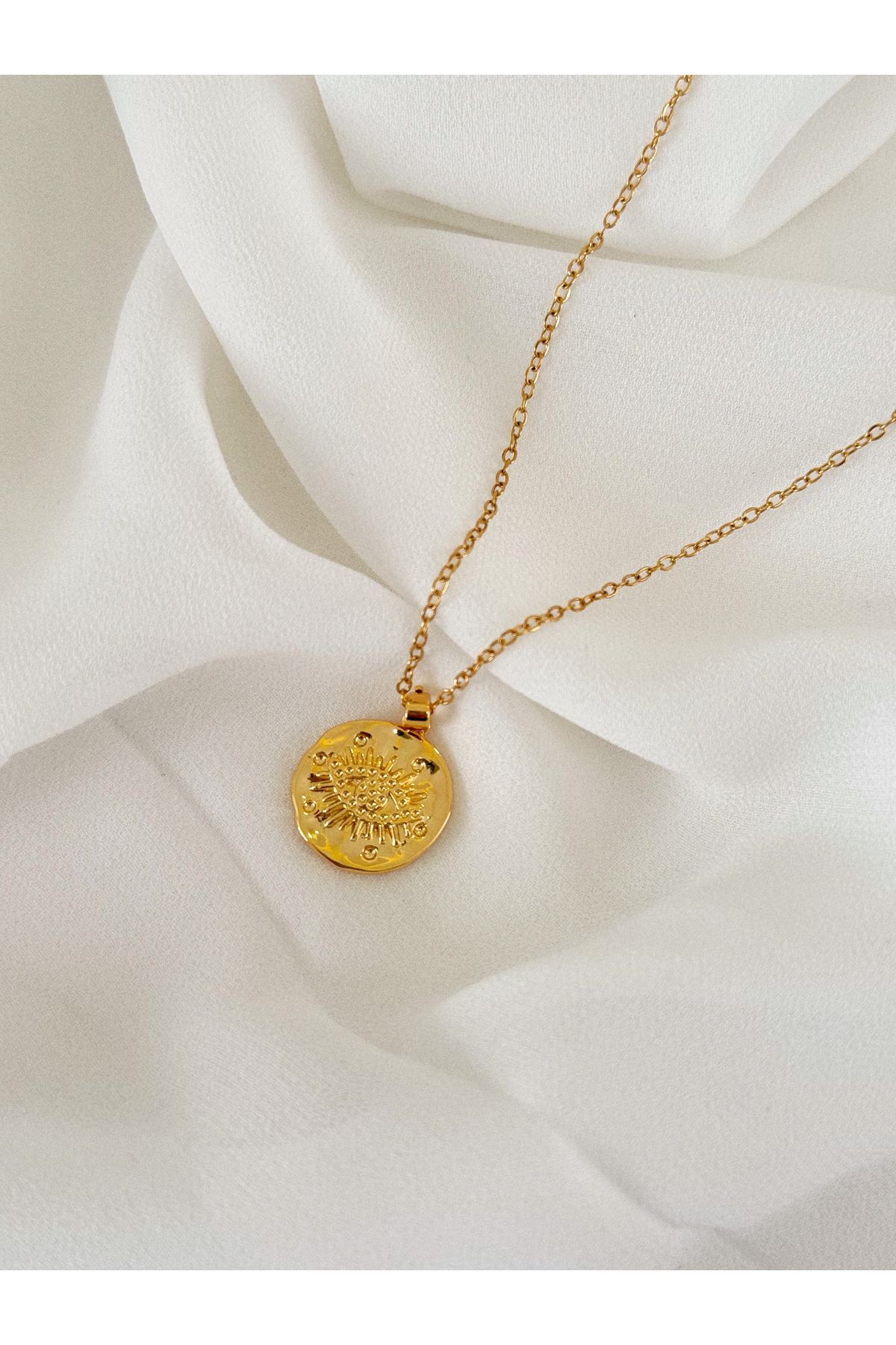 DURUATELİER Göz Model Gold Vintage Kolye