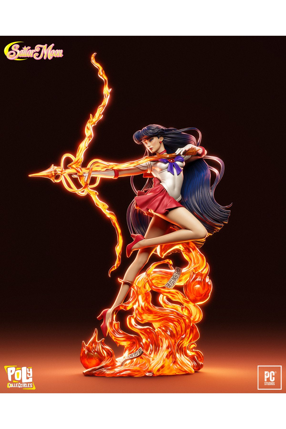 Poly Collectibles Rei Hino (Sailor Mars) – Sailor Moon Premium Collectibles Figure | 36 cm