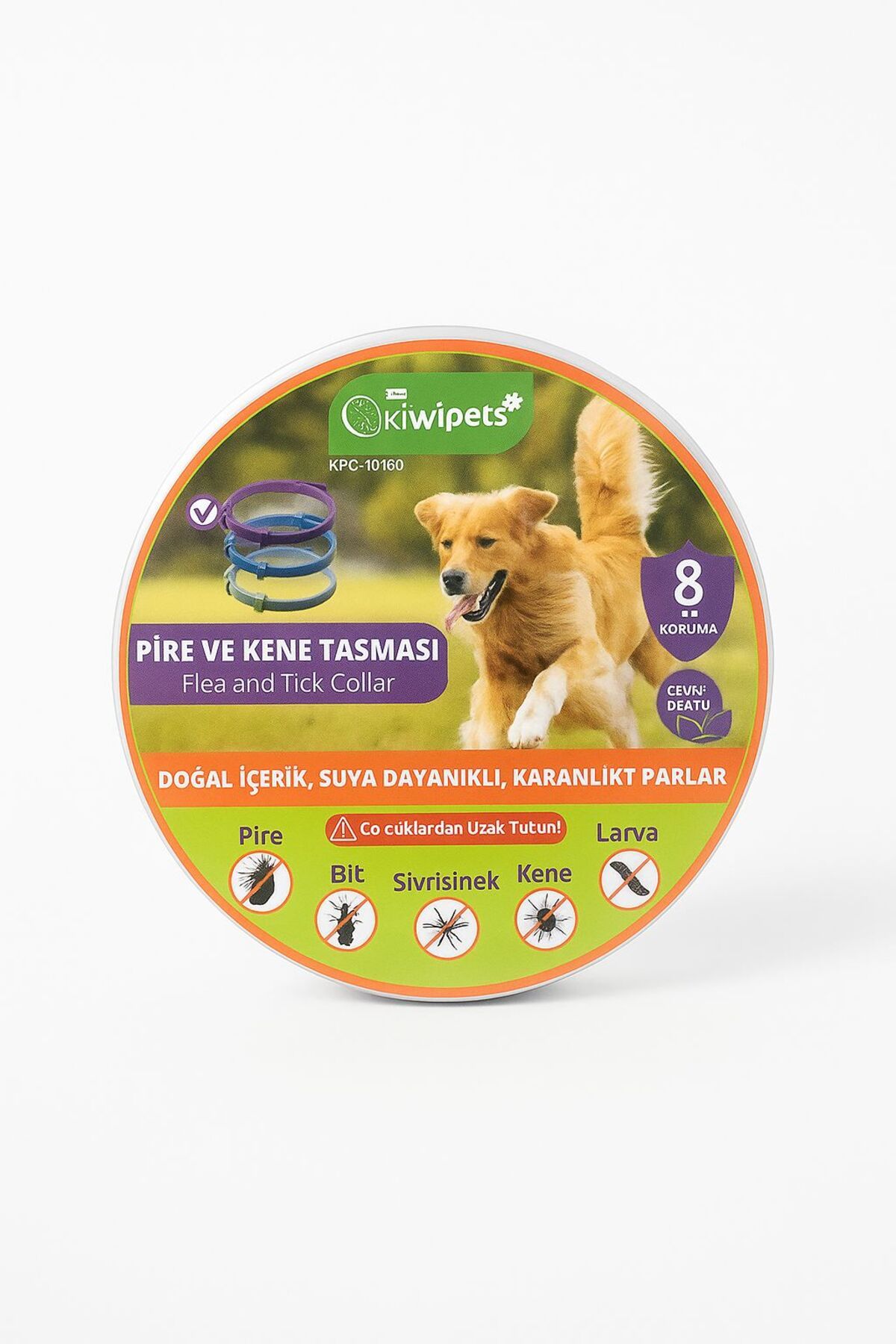 Kiwi Kedi-Köpek Anti Pire Kene Önleyici Tasma- 38 Cm Pire Önleyici Tasma-Kene Önleyici Tasma