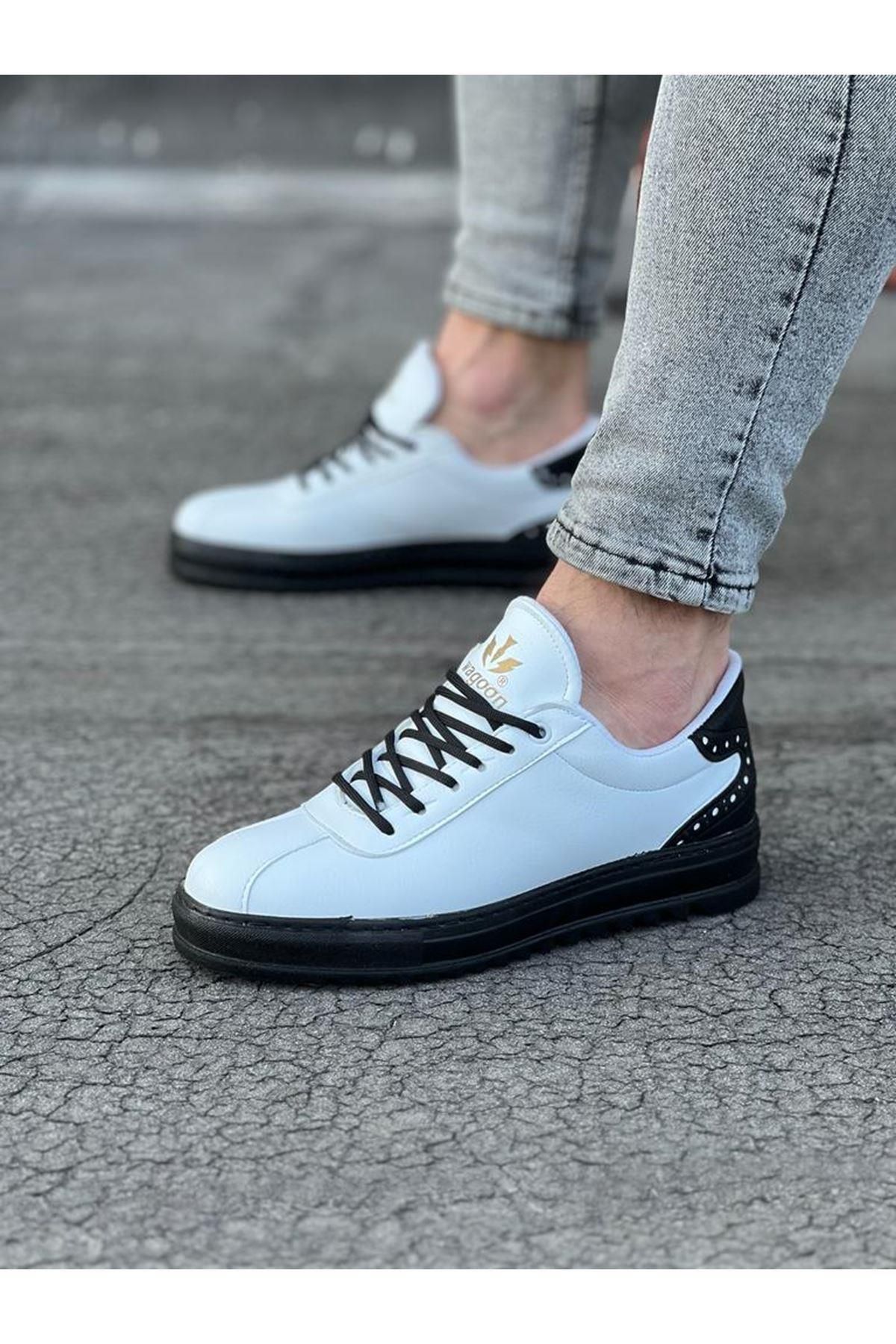 Celira HS021 Beyaz Kömür Erkek Casual Ayakkabı