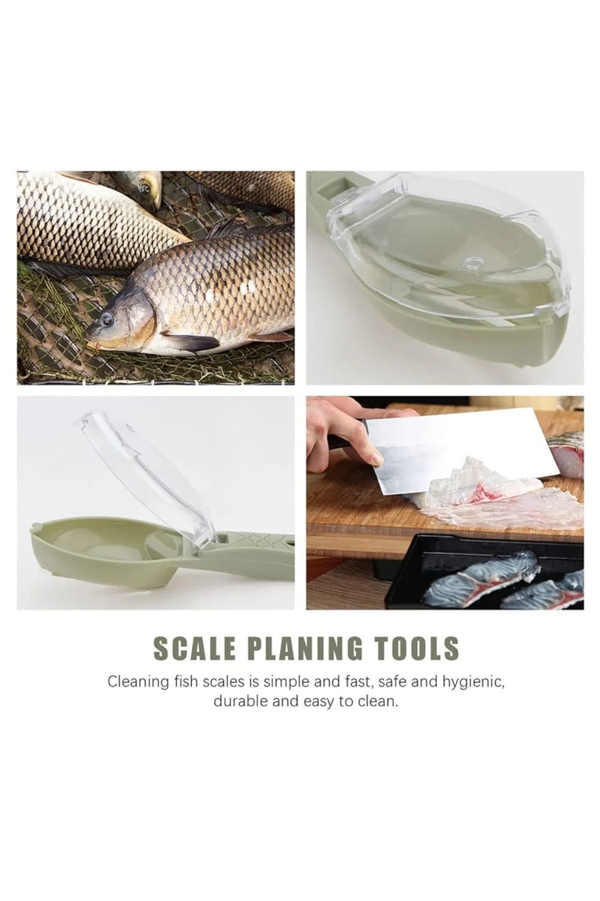 Generic-4pcs Multifunctional Plastic Fish Scaler Scraper 2