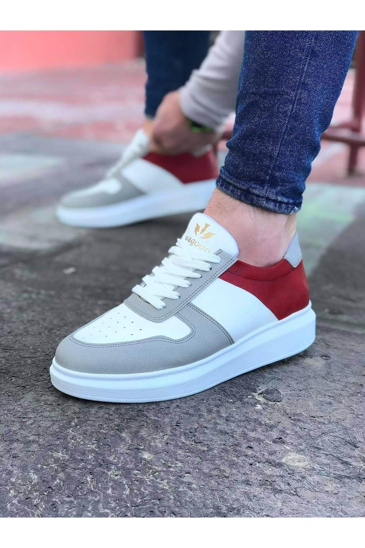 Celira HS011 Beyaz Kırmızı Erkek Casual Ayakkabı
