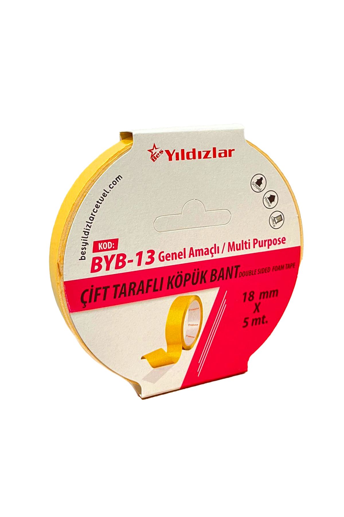 Banadabak ÇİFT TARAFLI KÖPÜK BANT 18x5 MT BYB-13 (1 Adet Fiyatı)