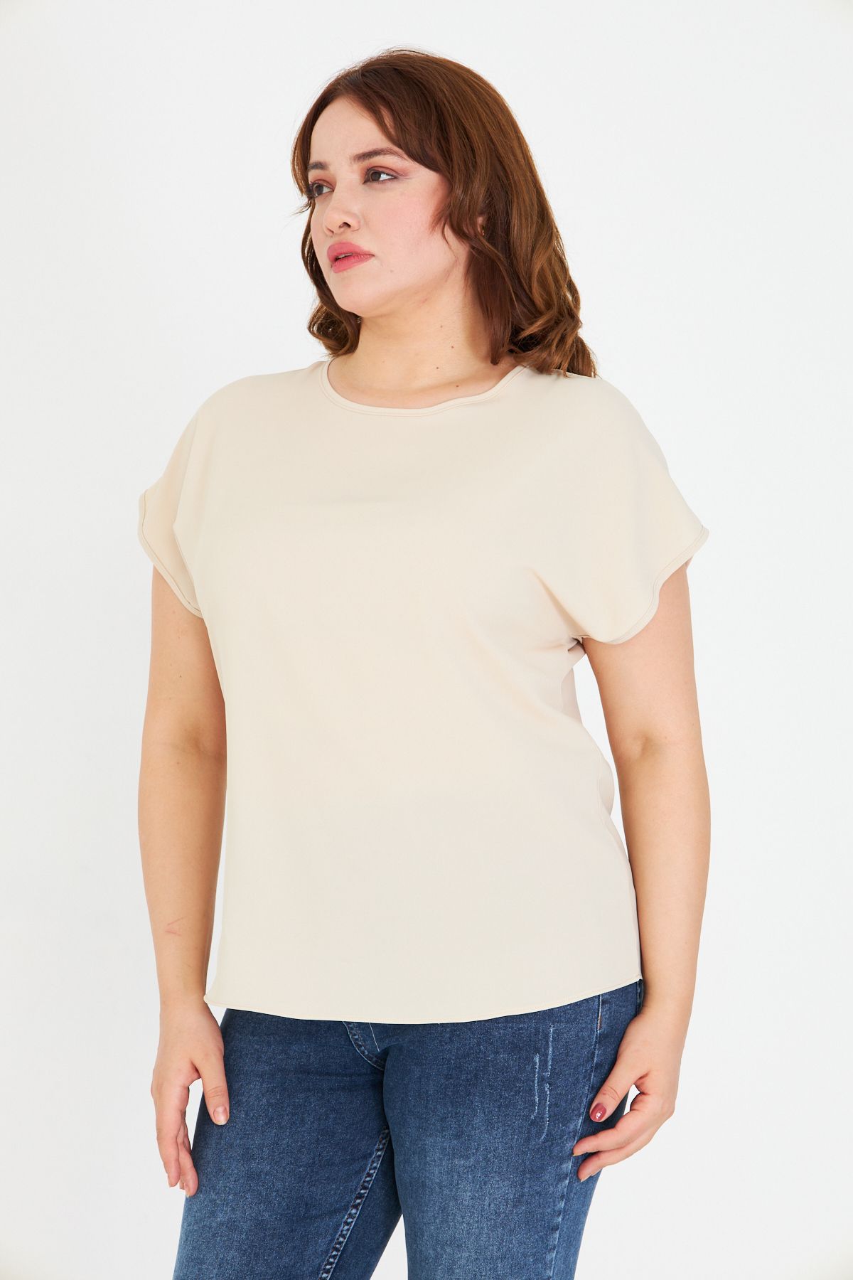 UNIQUE LADY-Minimal Design Simple Blouse |   Available in Battal Size Options from 36 to 58 2