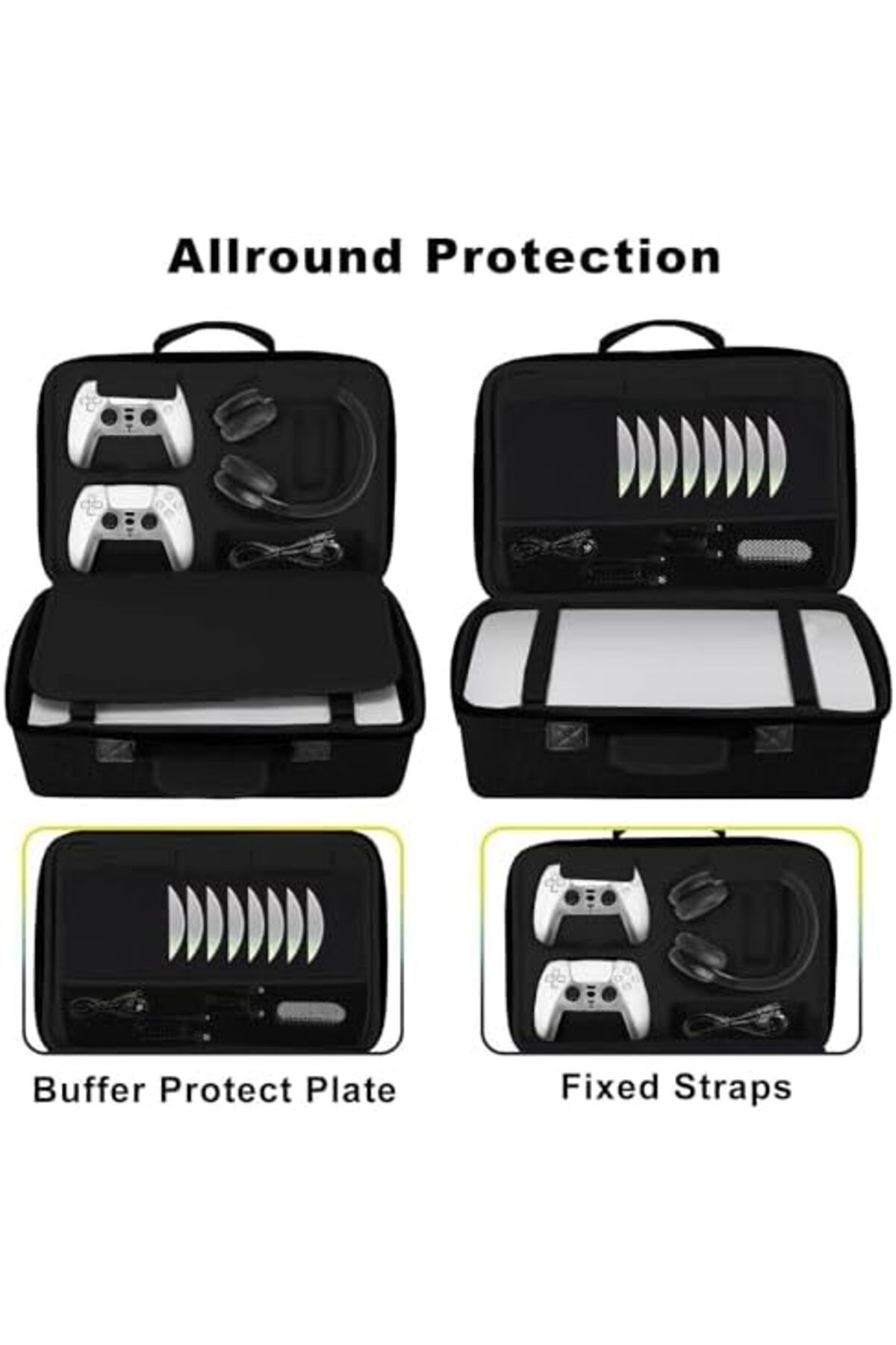 NO N4ME-RUIXZSS PS5 Case with Hard Shell, PlayStation 5 Travel Bag, EVA Travel Bag Holds Console, Controller 6