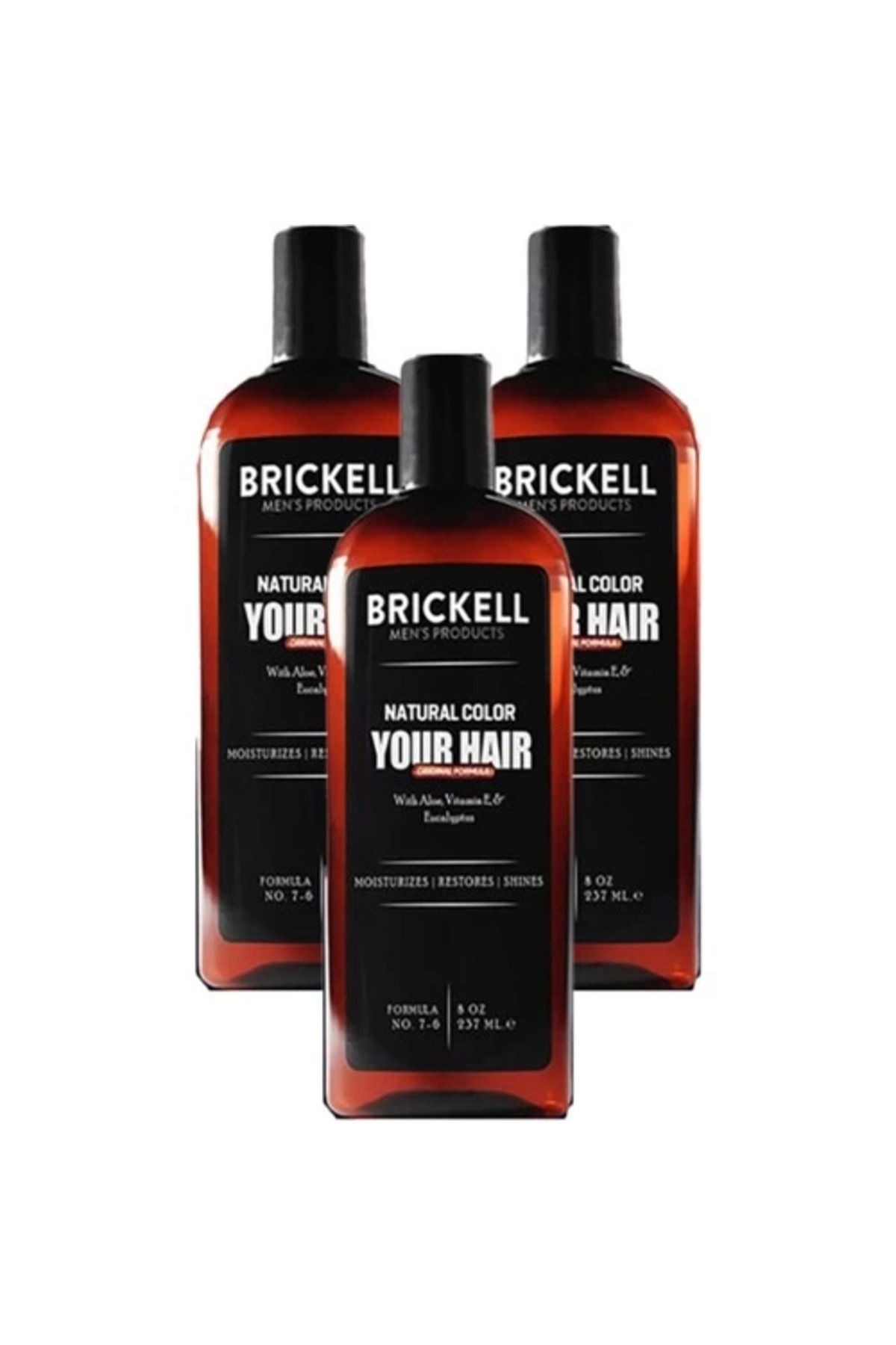 feifei Brickell Anti White Erkeklere 3 Adet Beyazlaşmış Saç Sakal Şampuanı 237 ml Ölçeğinde