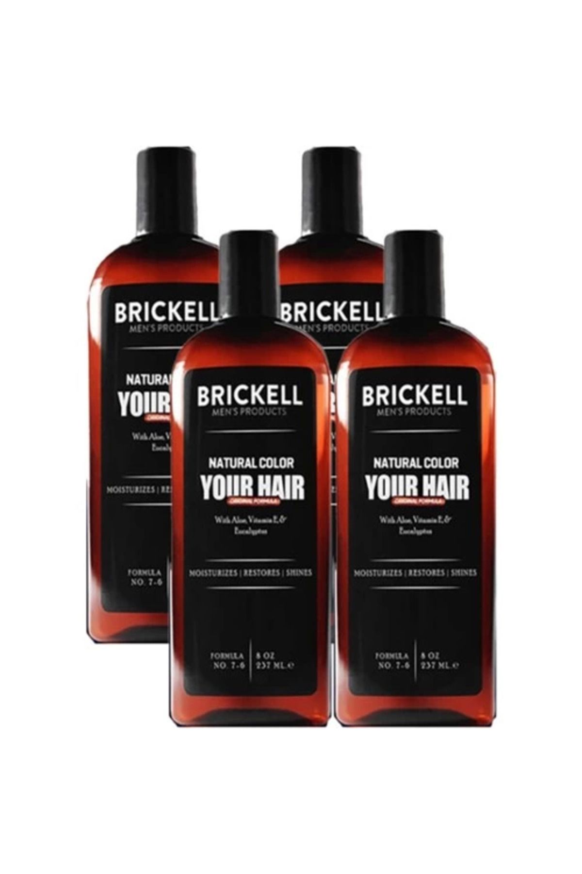 feifei Brickell Erkeklere Özel Birckell 4Adet 237 ml Beyazlara Saç Sakal Şampuanı Antiwhite HAZN926000364