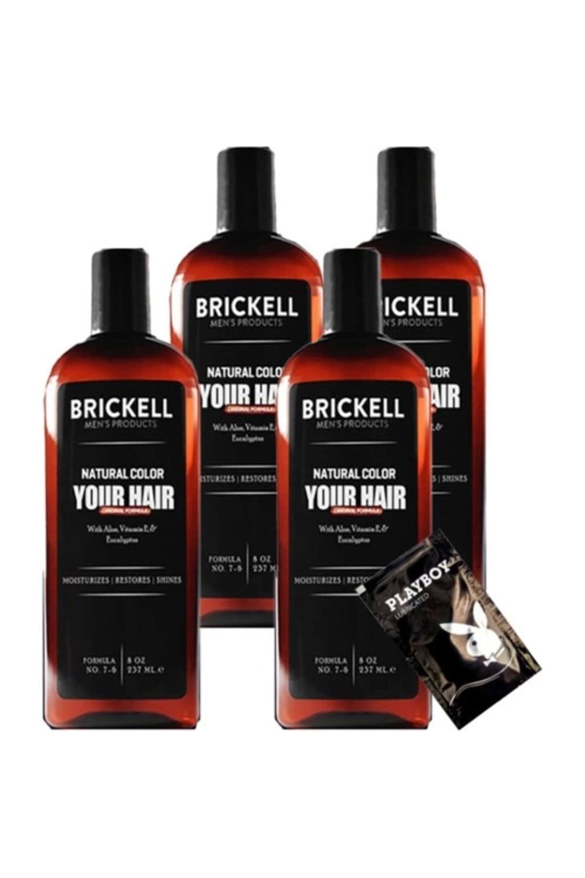 feifei Brickell Erkeklere Özel 4 Adet x Anti-White 237 ml Bakım Şampuanı + Hediye Jel GZYSTR:0364