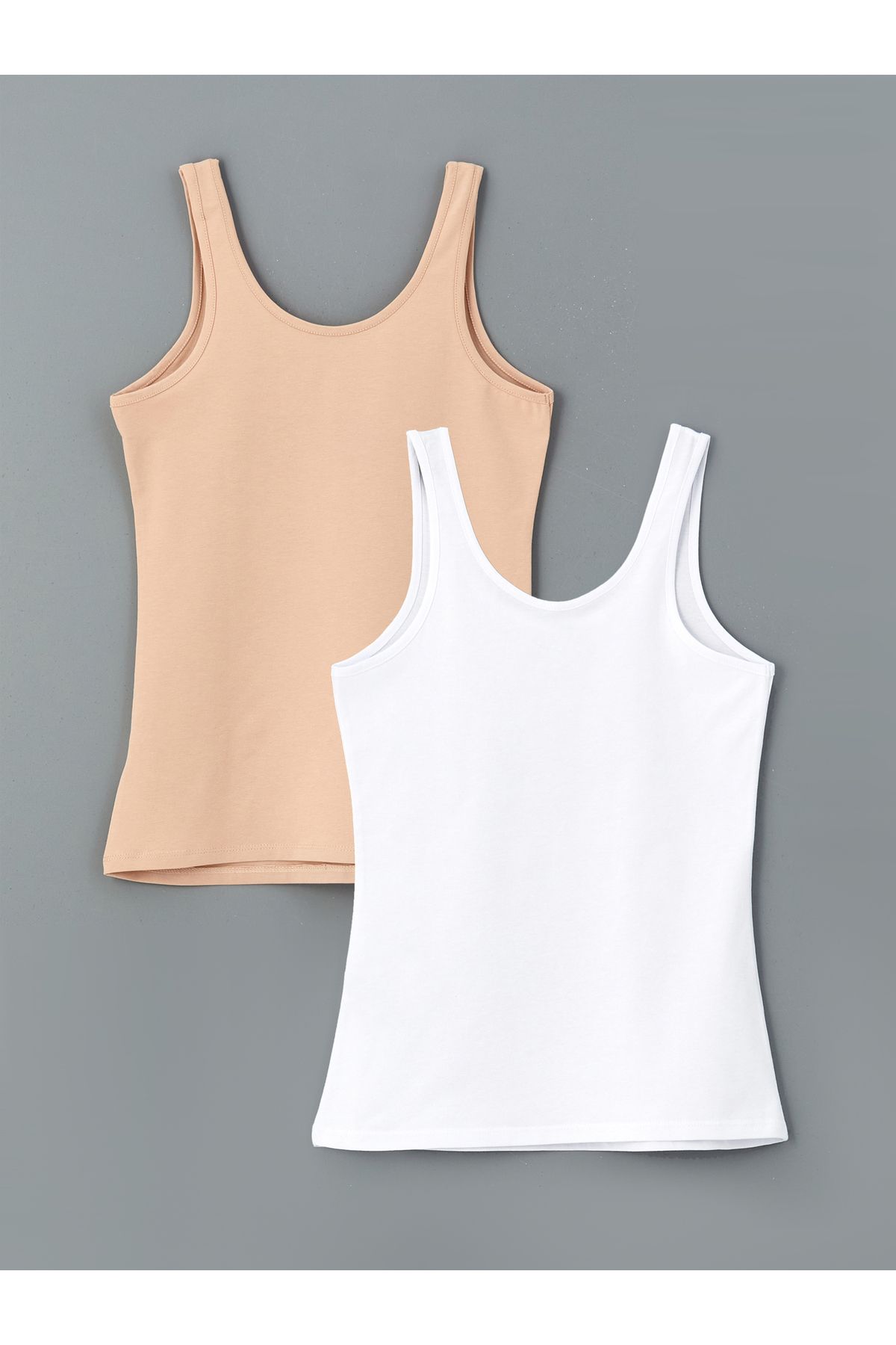 LC Waikiki-Damen-Unterhemden mit U-Ausschnitt, 2er-Pack 8