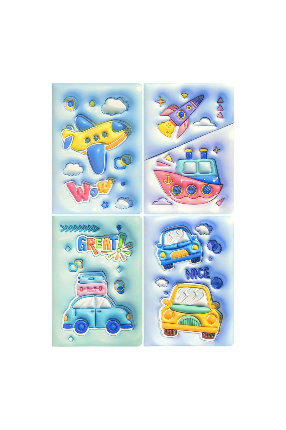 Banadabak DEFTER 203 14x20 DİKİŞLİ PUFFY KAPAK LÜX ÇİZGİLİ (1 Adet Fiyatı)