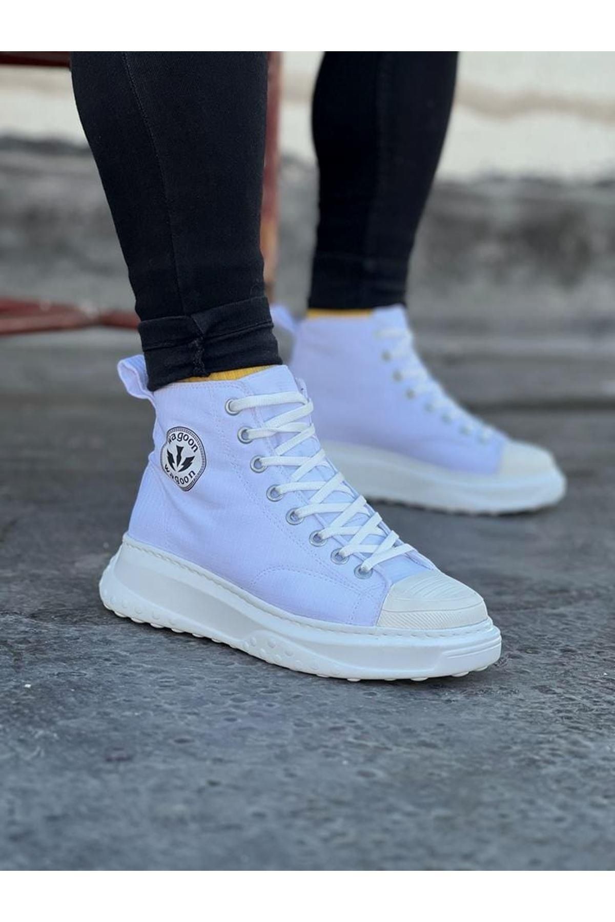 Celira HS017 Beyaz Erkek Yarım Bilek Casual Ayakkabı