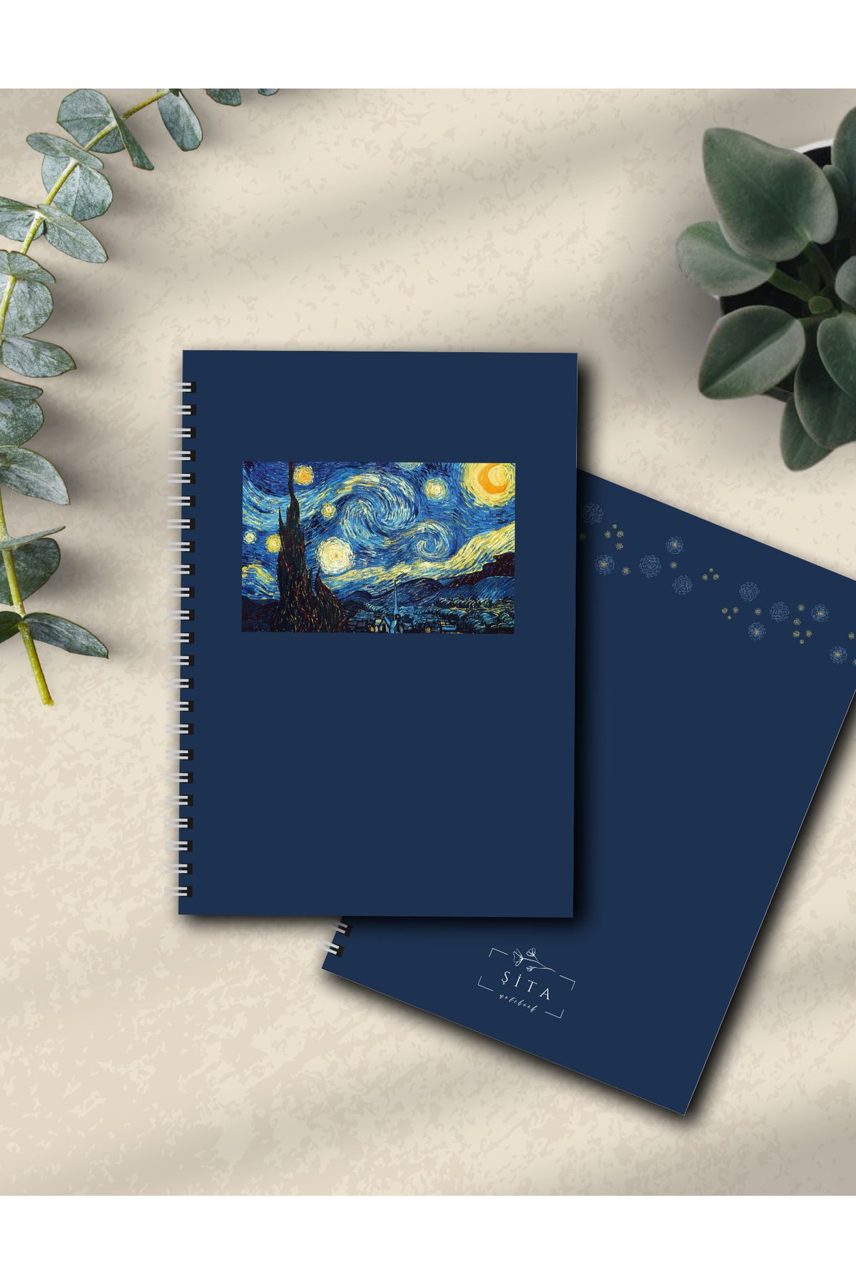 Store Şita Notebook | Çizgisiz Krem Rengi Göz Yormayan Defter | Van Gogh Serisi