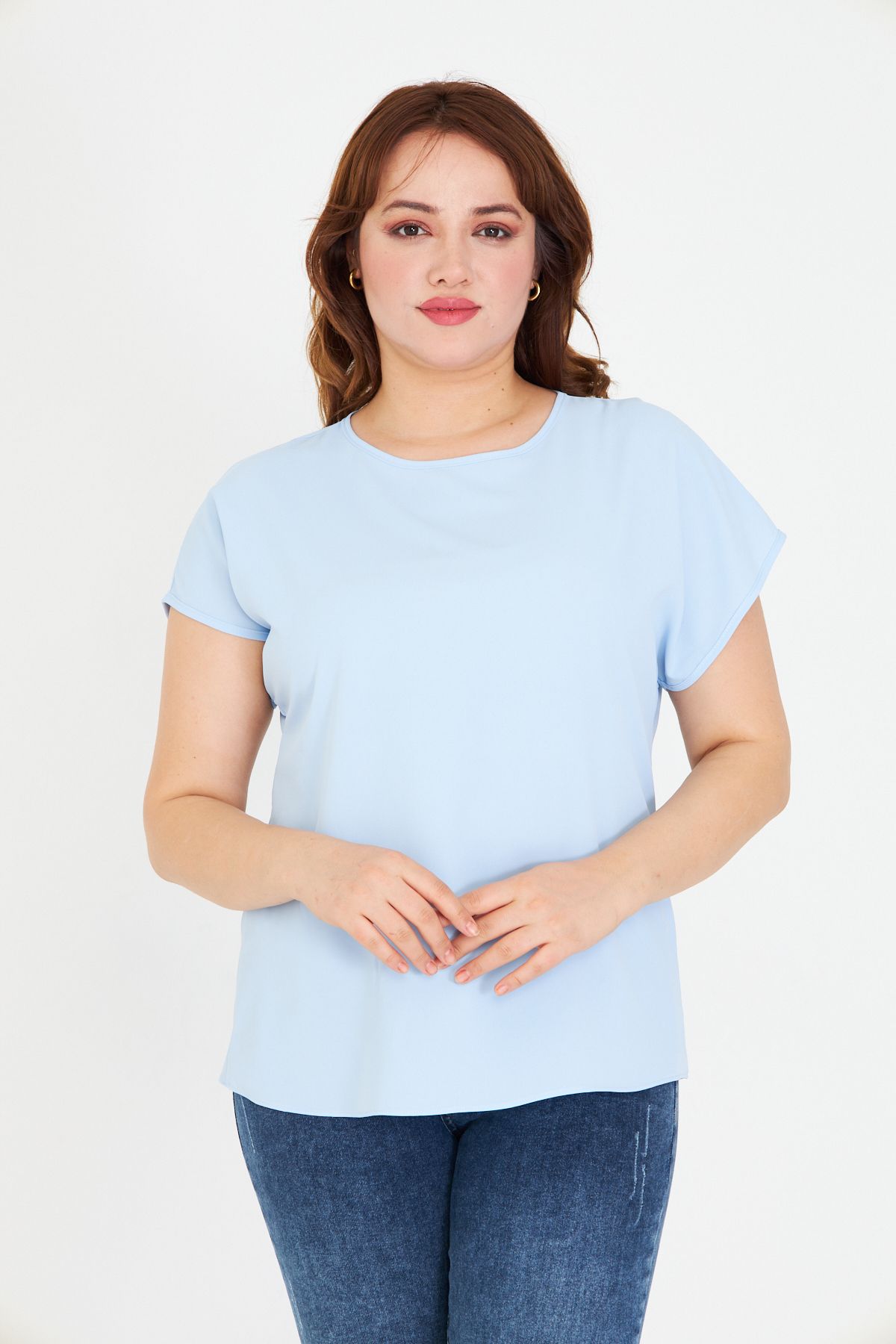 UNIQUE LADY Minimal Tasarım Sade Bluz | 36'dan 58 Bedene Kadar Battal Beden Seçenekli