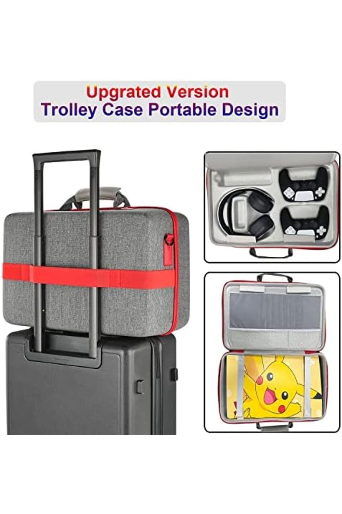 NO N4ME-RUIXZSS PS5 Case with Hard Shell, PlayStation 5 Travel Bag, EVA Travel Bag Holds Console, Controller 6