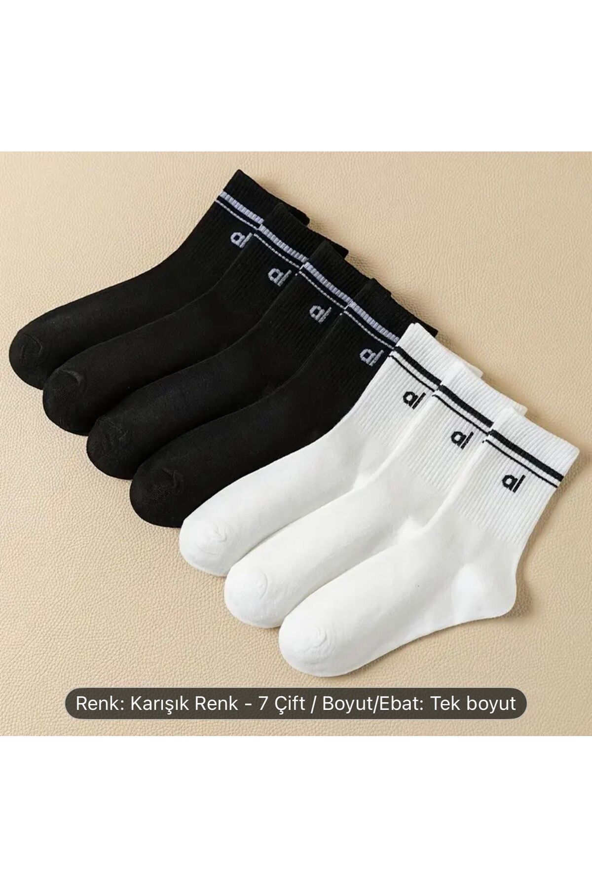 Beat Socks 7 ÇİFT ÜNİSEX BEDEN YOGA ÇORAP